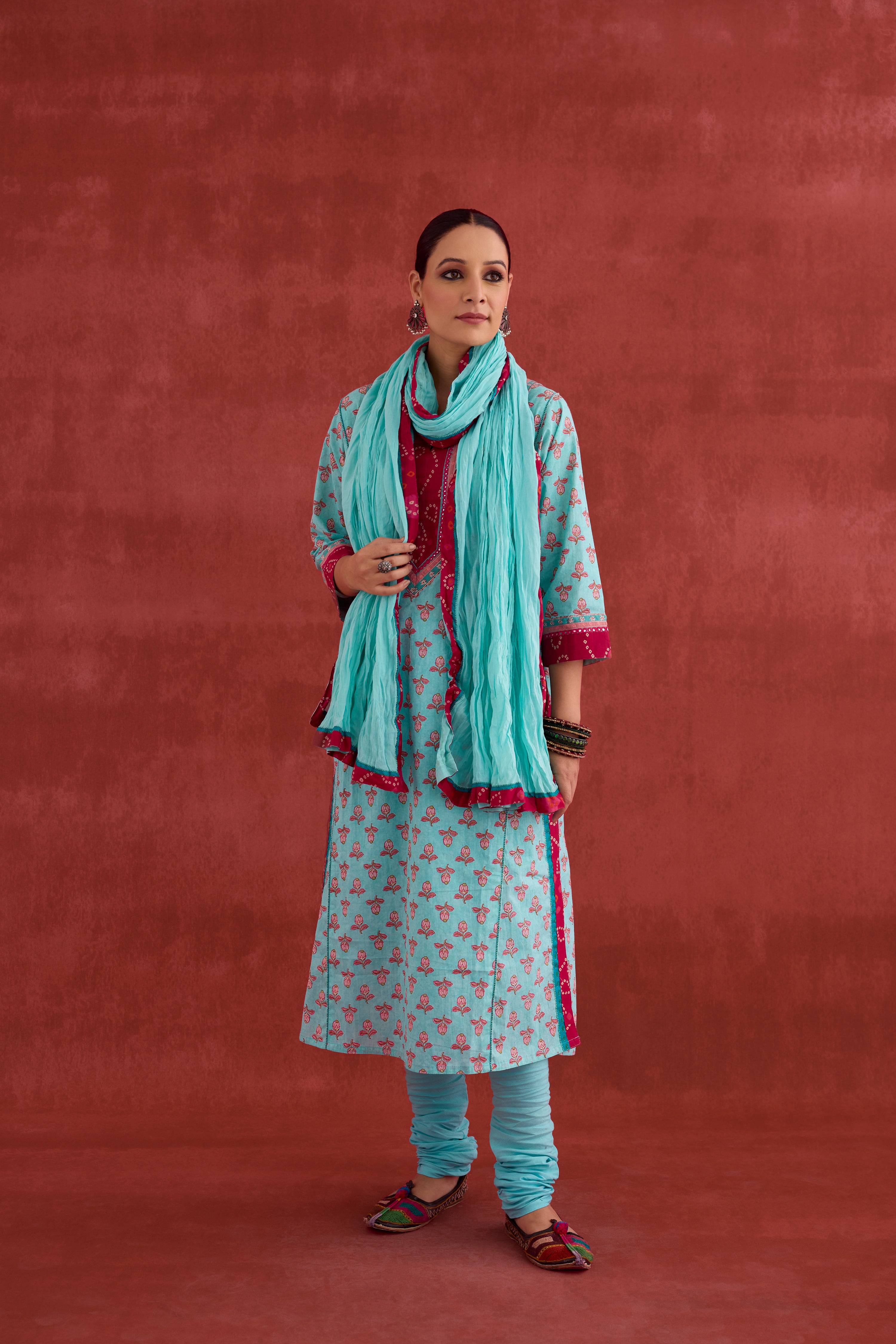 Rozana Dupatta Aqua (10039626465579)