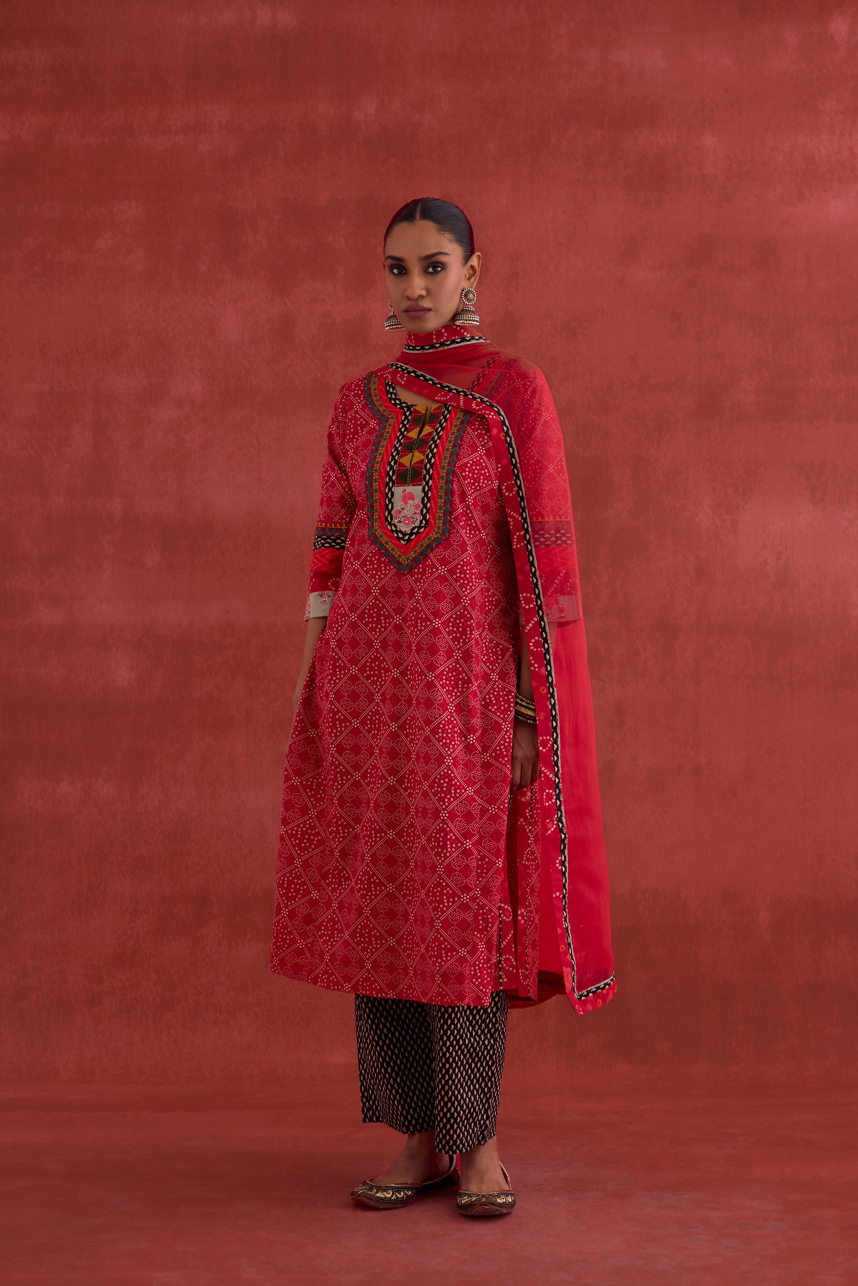Medh Dupatta Red (10039643046187)