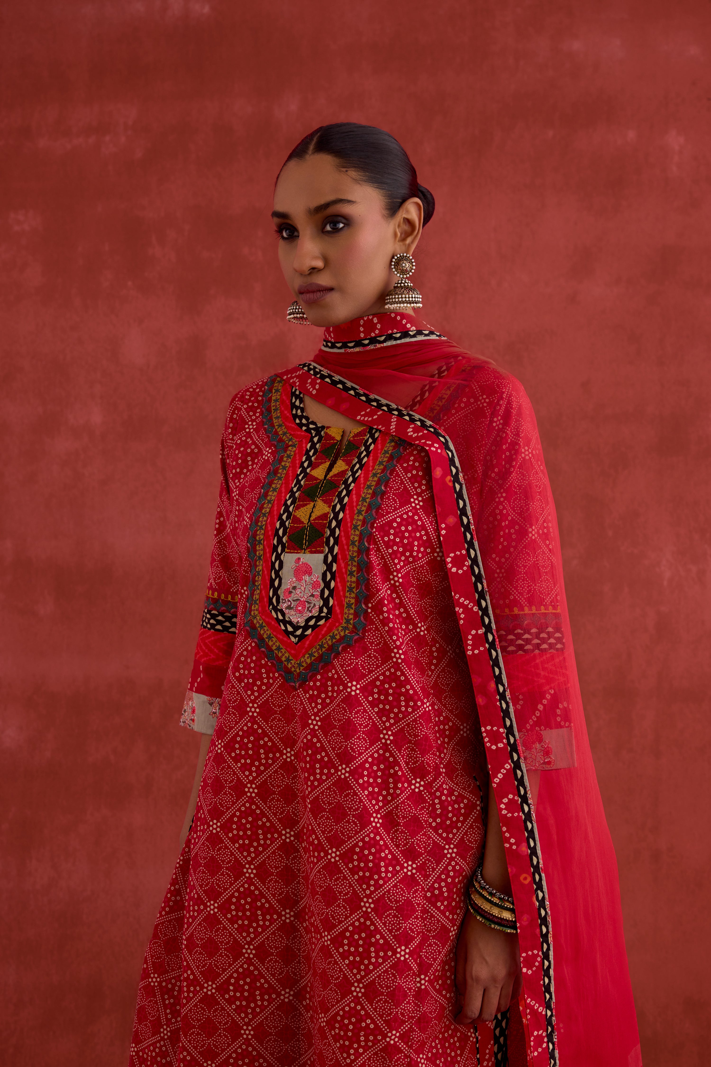Medh Dupatta Red (10039643046187)