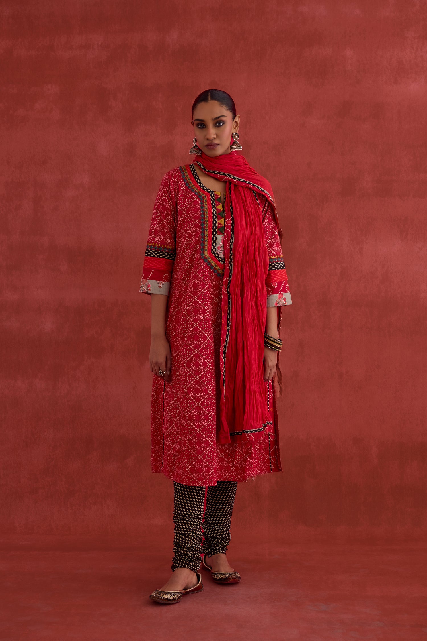 Rozana Dupatta Red (10039645602091)