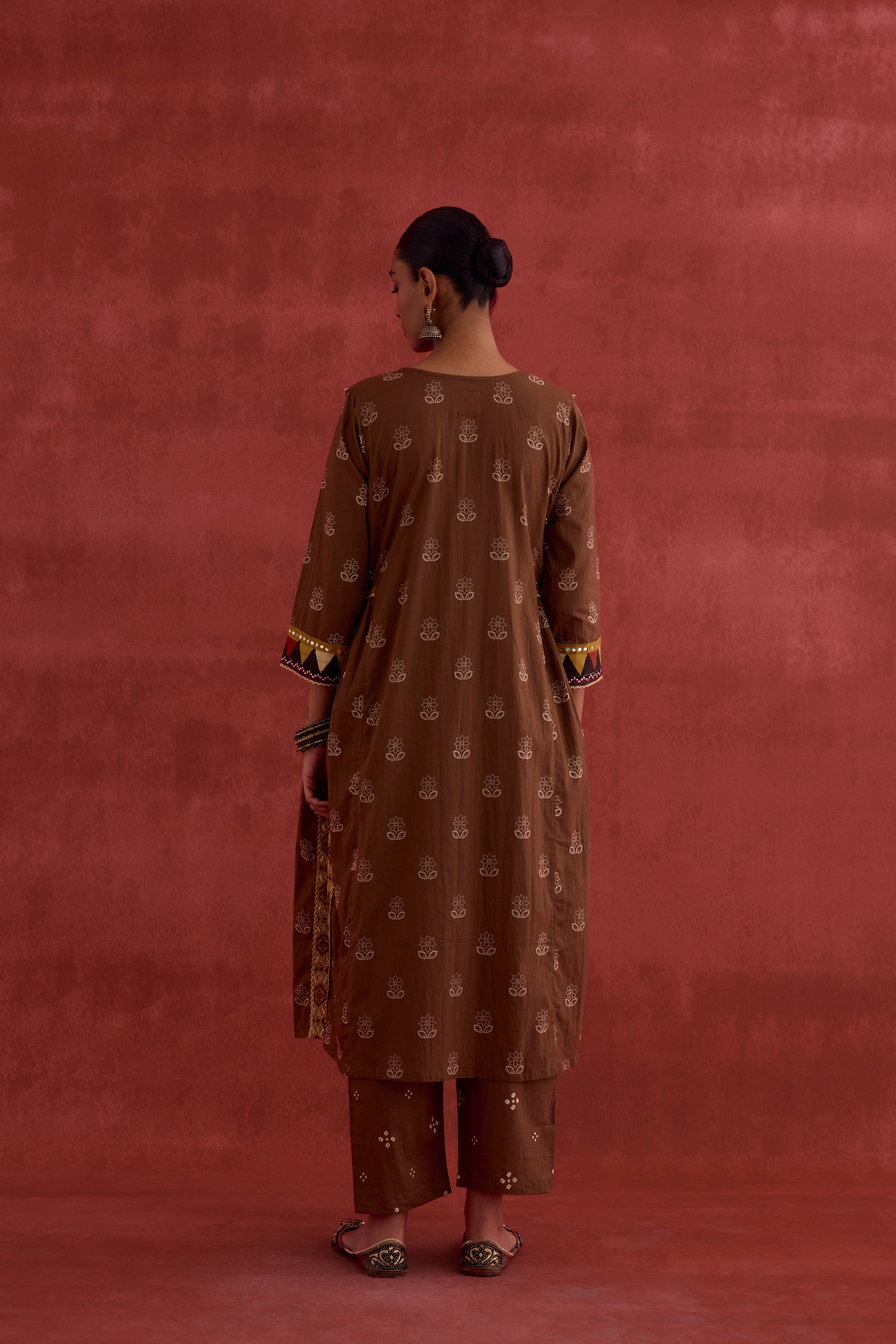 Banjara Printed Kurta Brown (10040118870315)