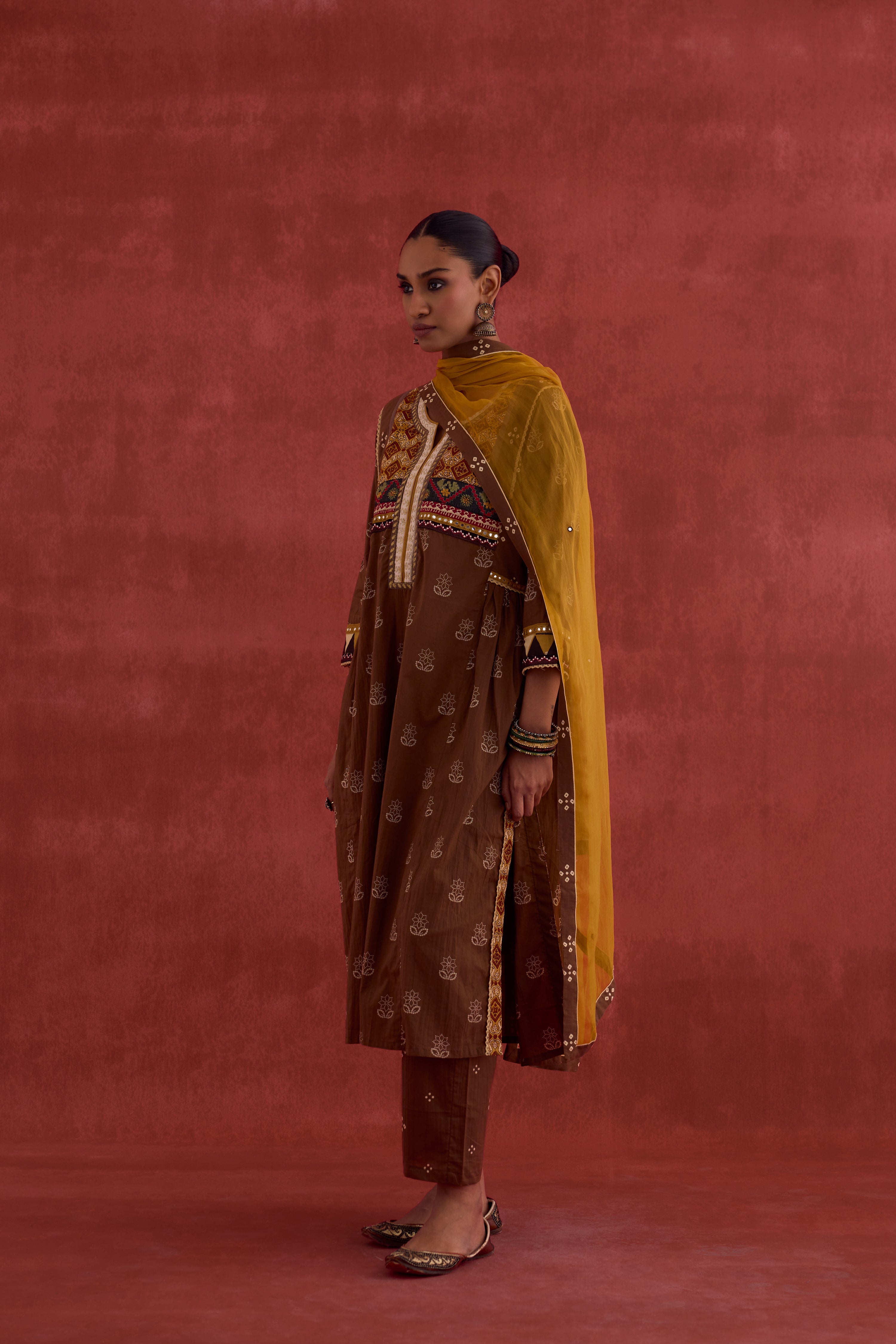 Banjara Printed Kurta Brown (10040118870315)