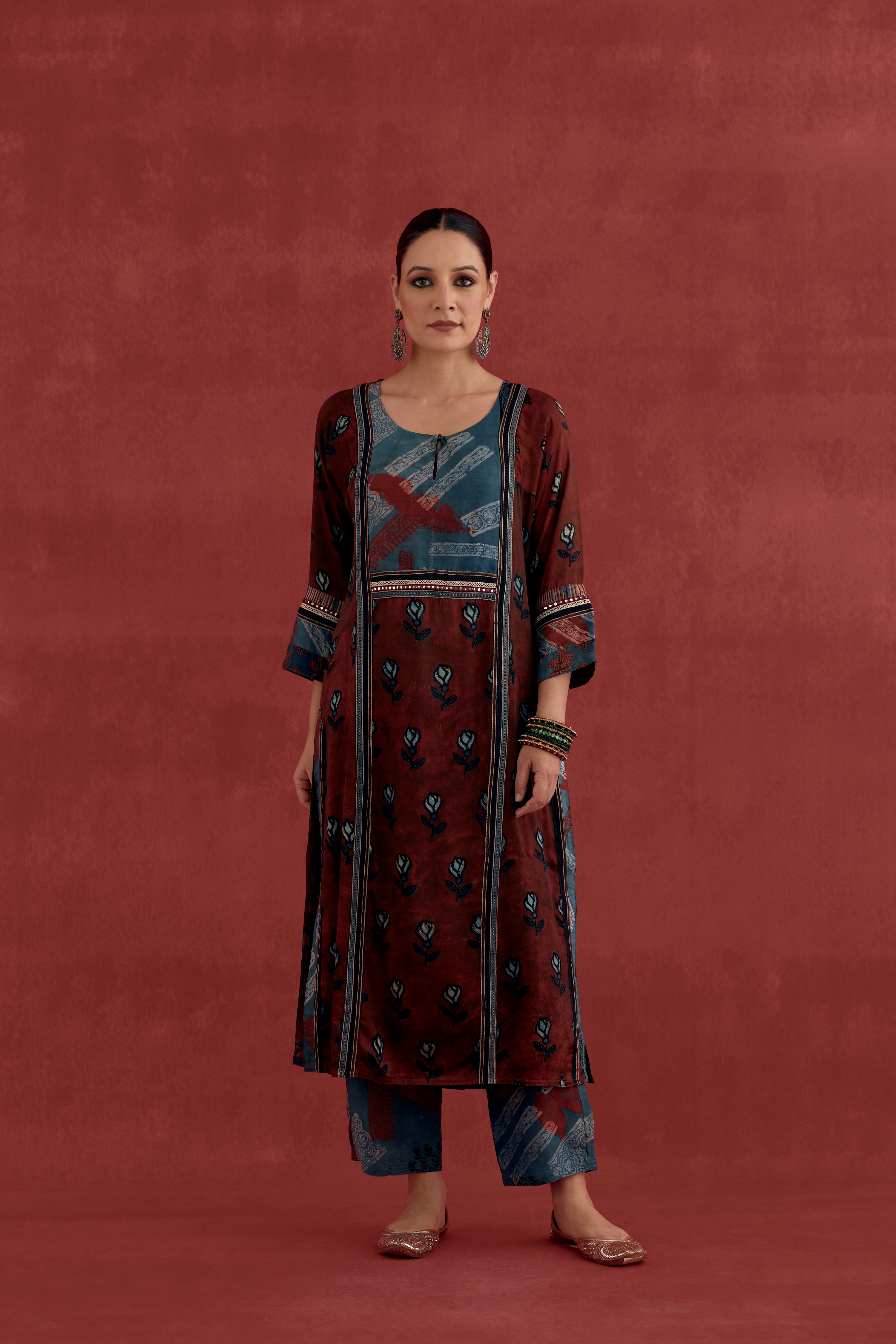 Ananya Modal Silk Pant Teal Blue (10049134068011)