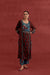 Rozana Modal Silk Block Printed Kurta Maroon Black (10049131610411)