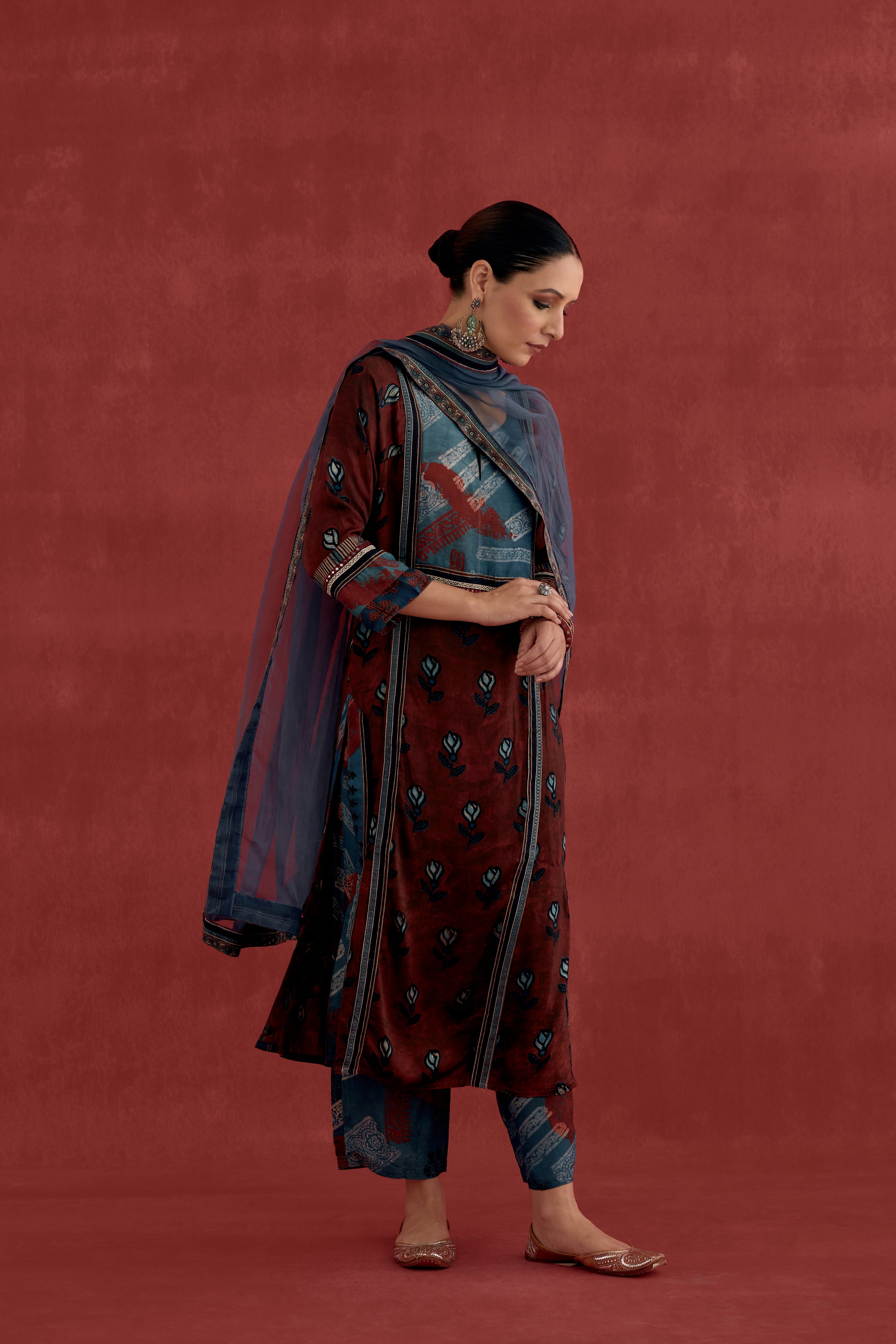 Medh Dupatta Teal Blue (10049135903019)