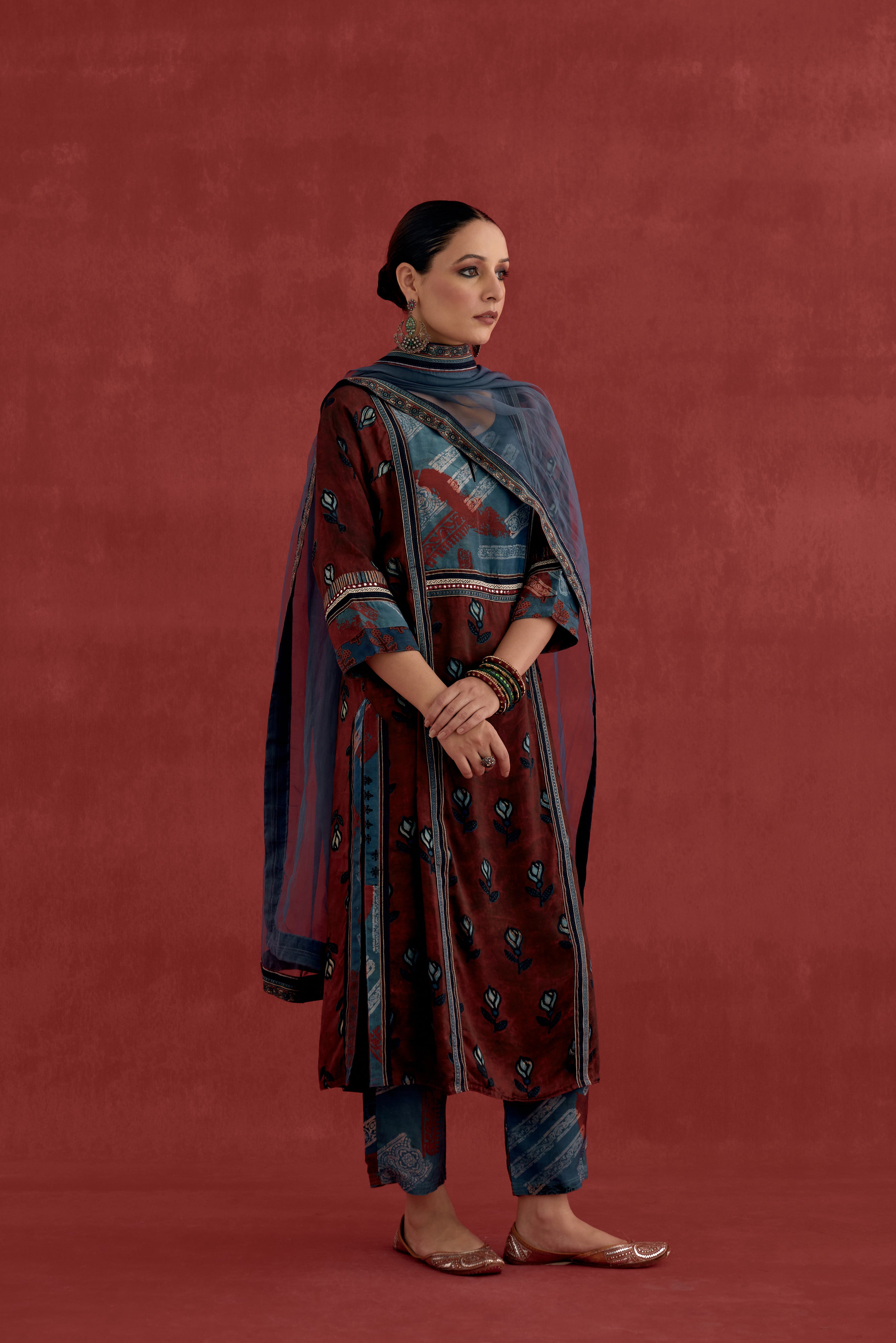 Medh Dupatta Teal Blue (10049135903019)