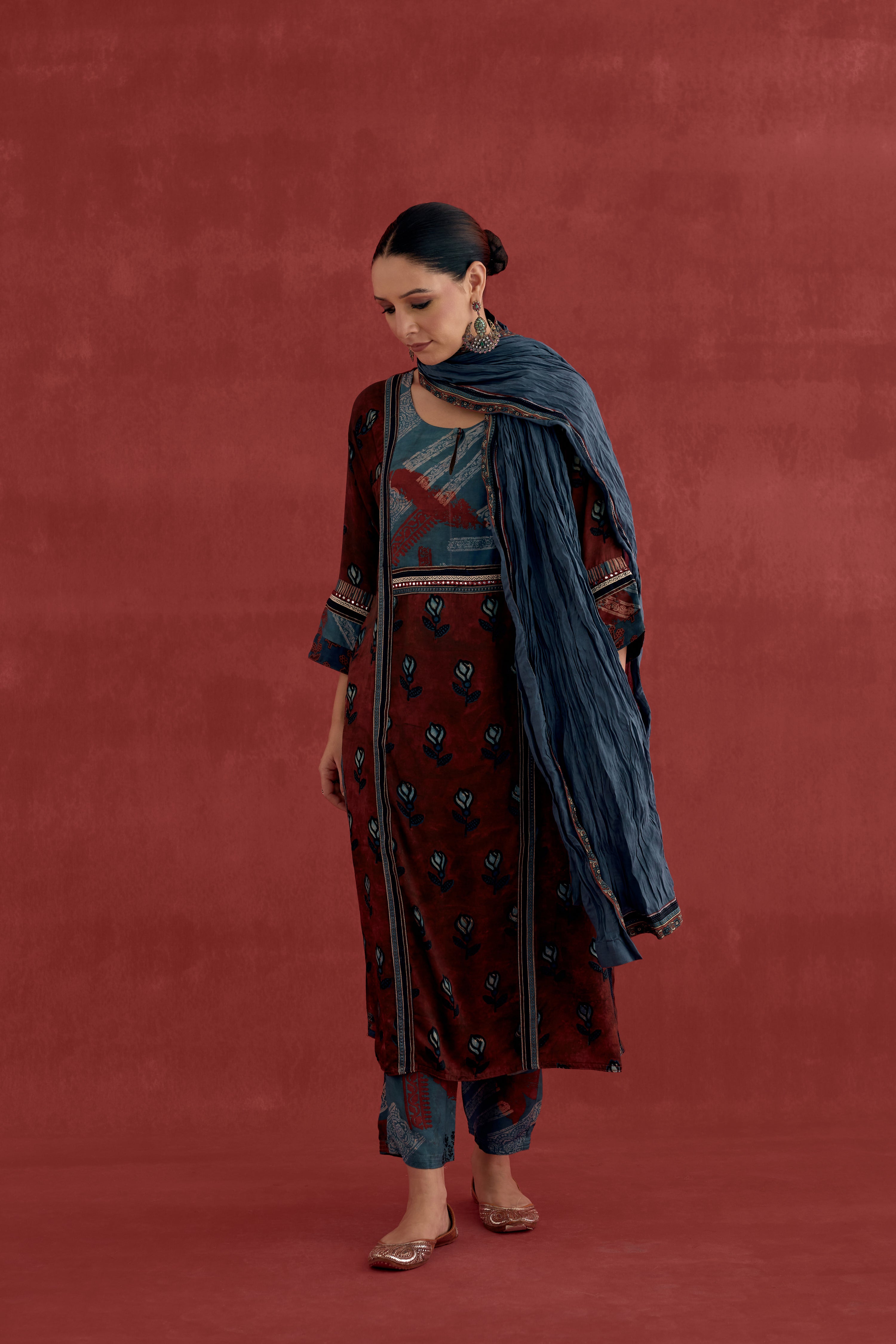 Rozana Dupatta Teal Blue (10049140359467)