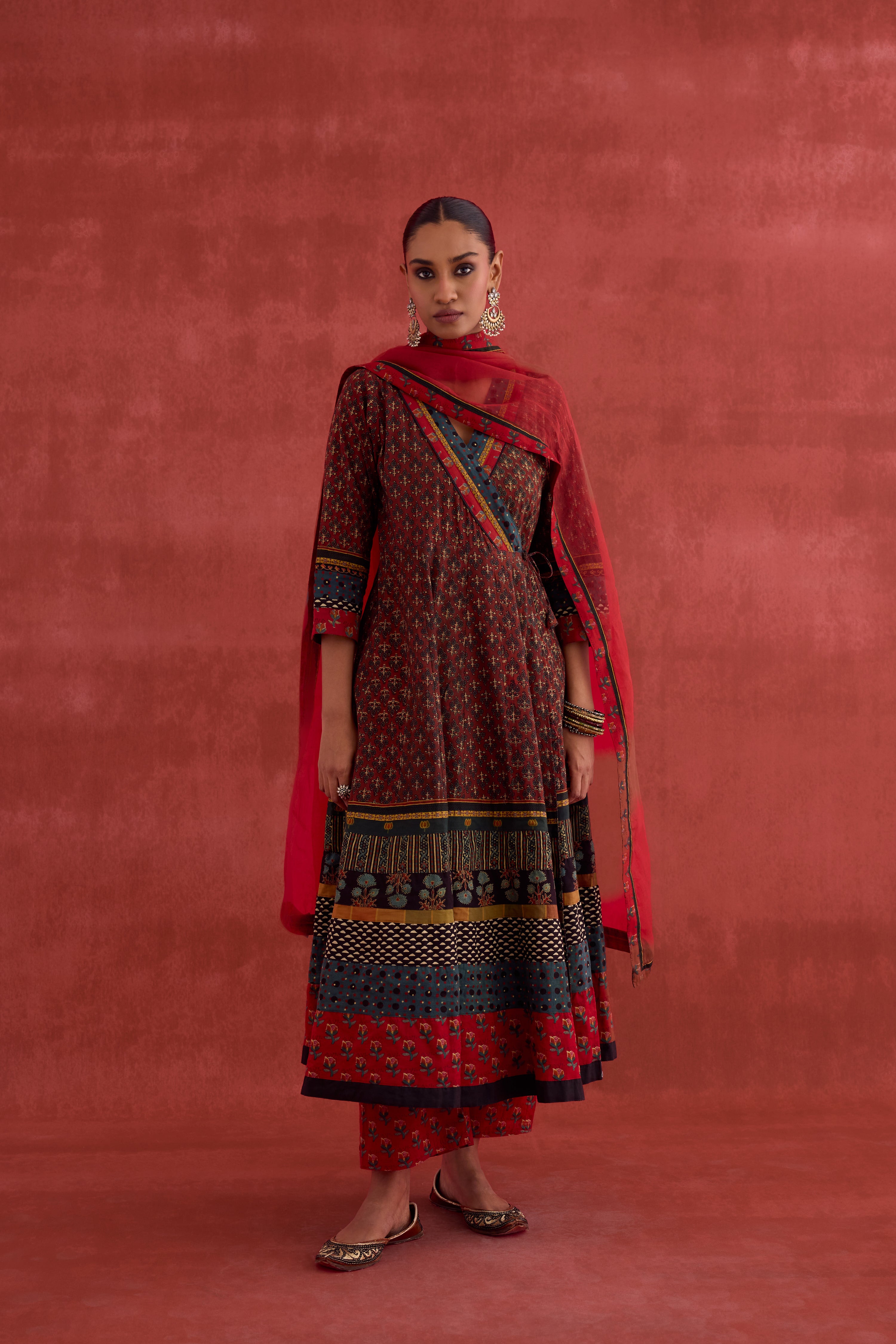 Medh Dupatta Maroon (10039948509483)