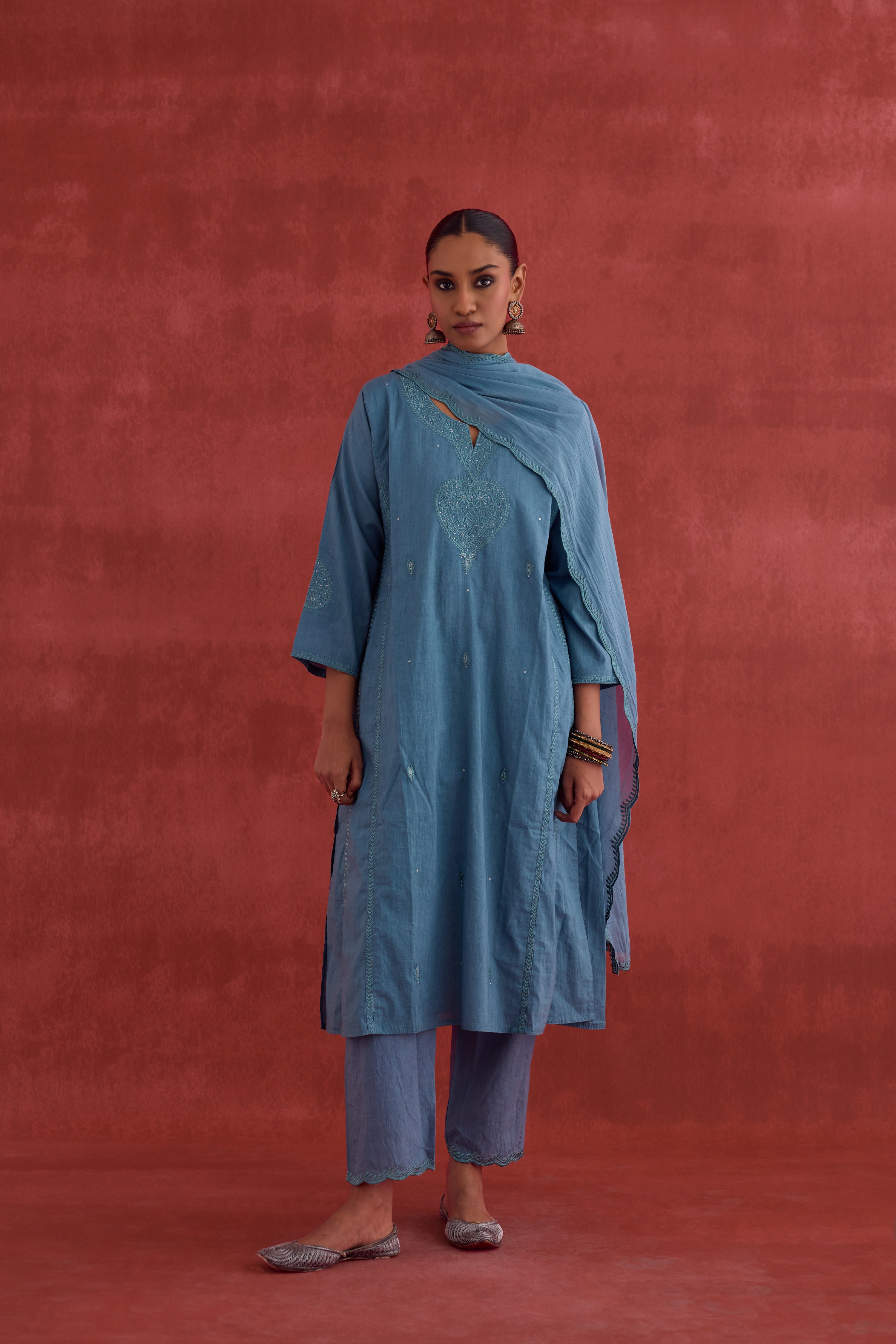 Tulsi Dupatta Teal Blue (10039805641003)