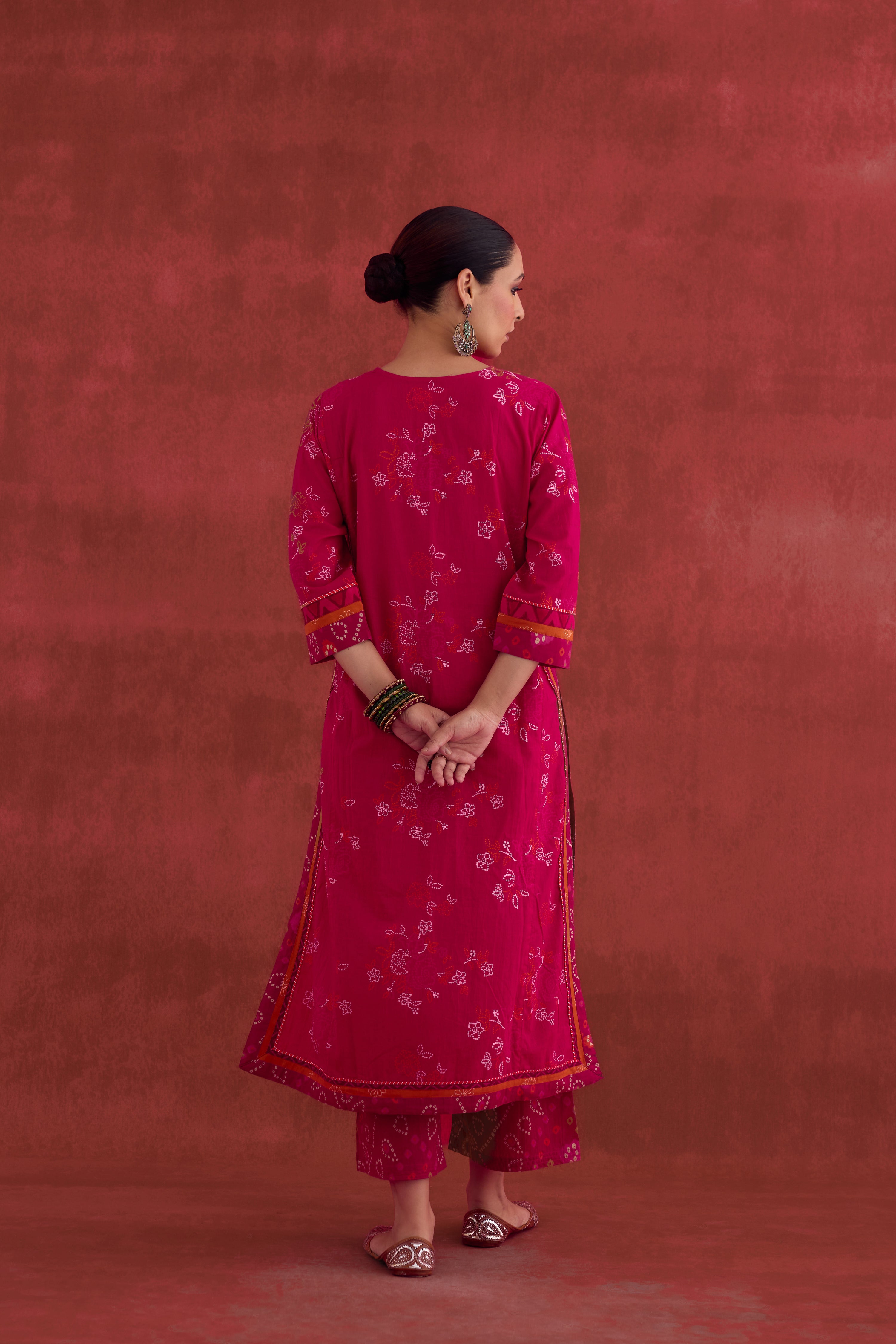 Anu Cotton Printed Kurta Pink (10039604019499)