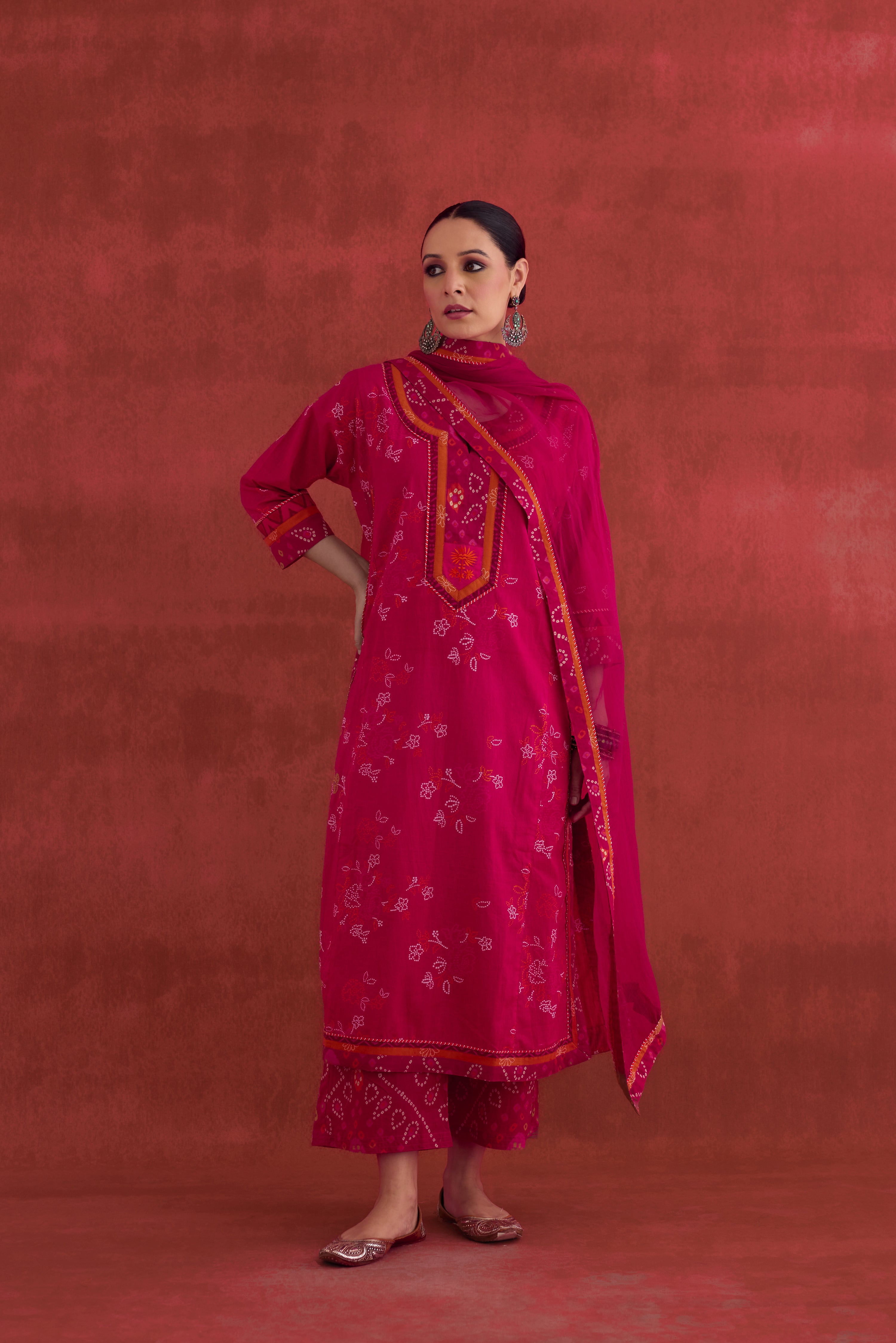 Anu Cotton Printed Kurta Pink (10039604019499)