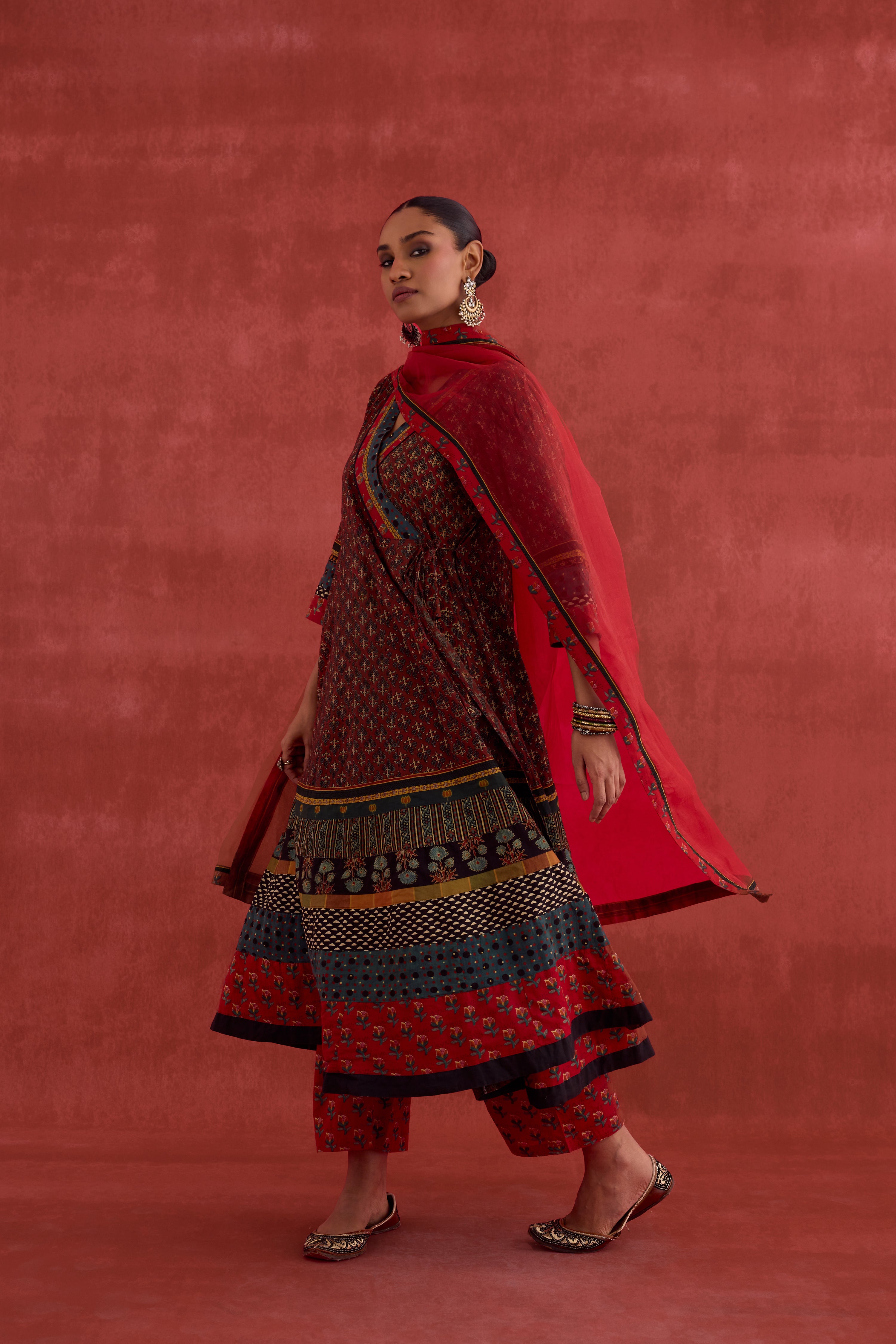 Medh Dupatta Maroon (10039948509483)