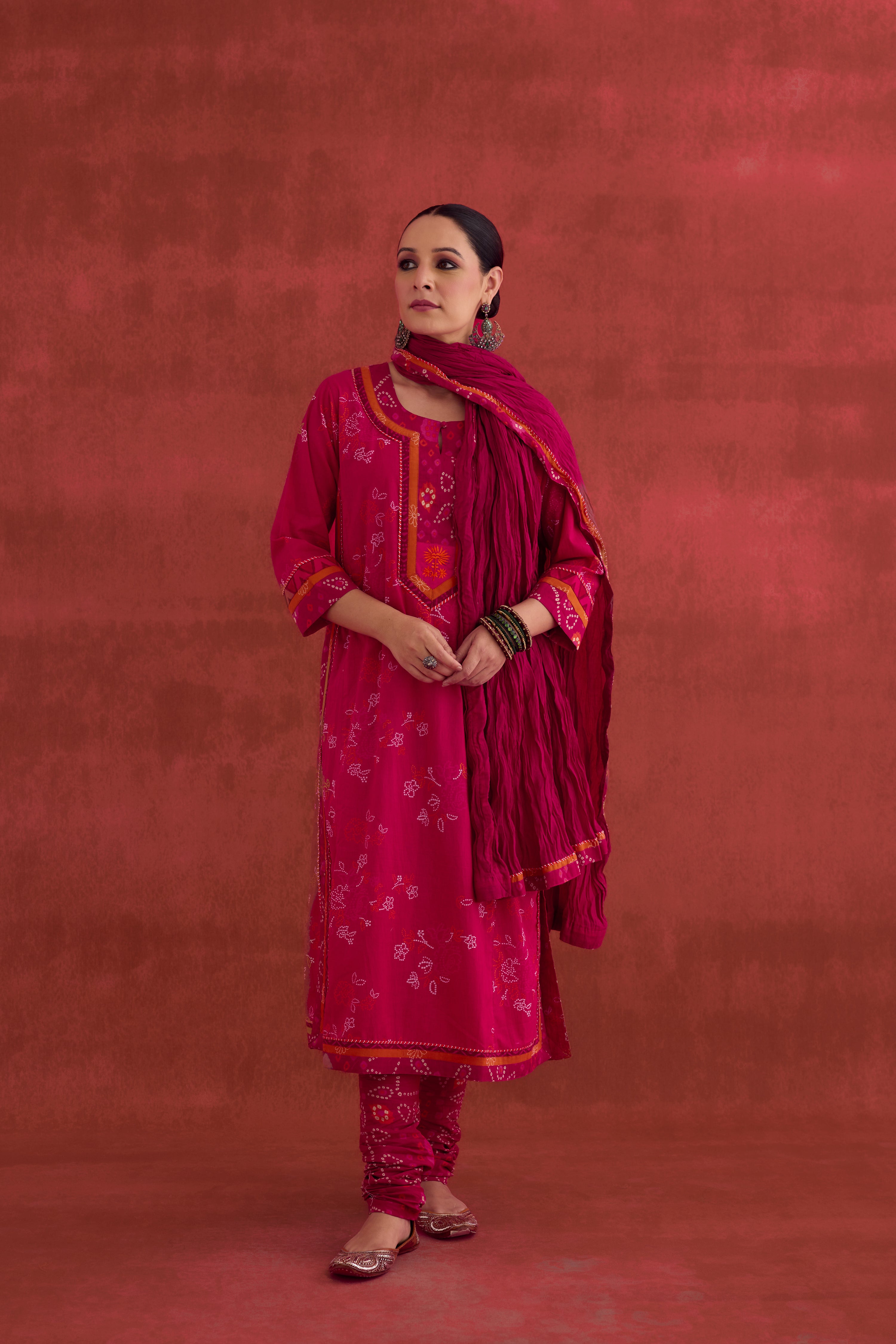 Anu Cotton Printed Kurta Pink (10039604019499)