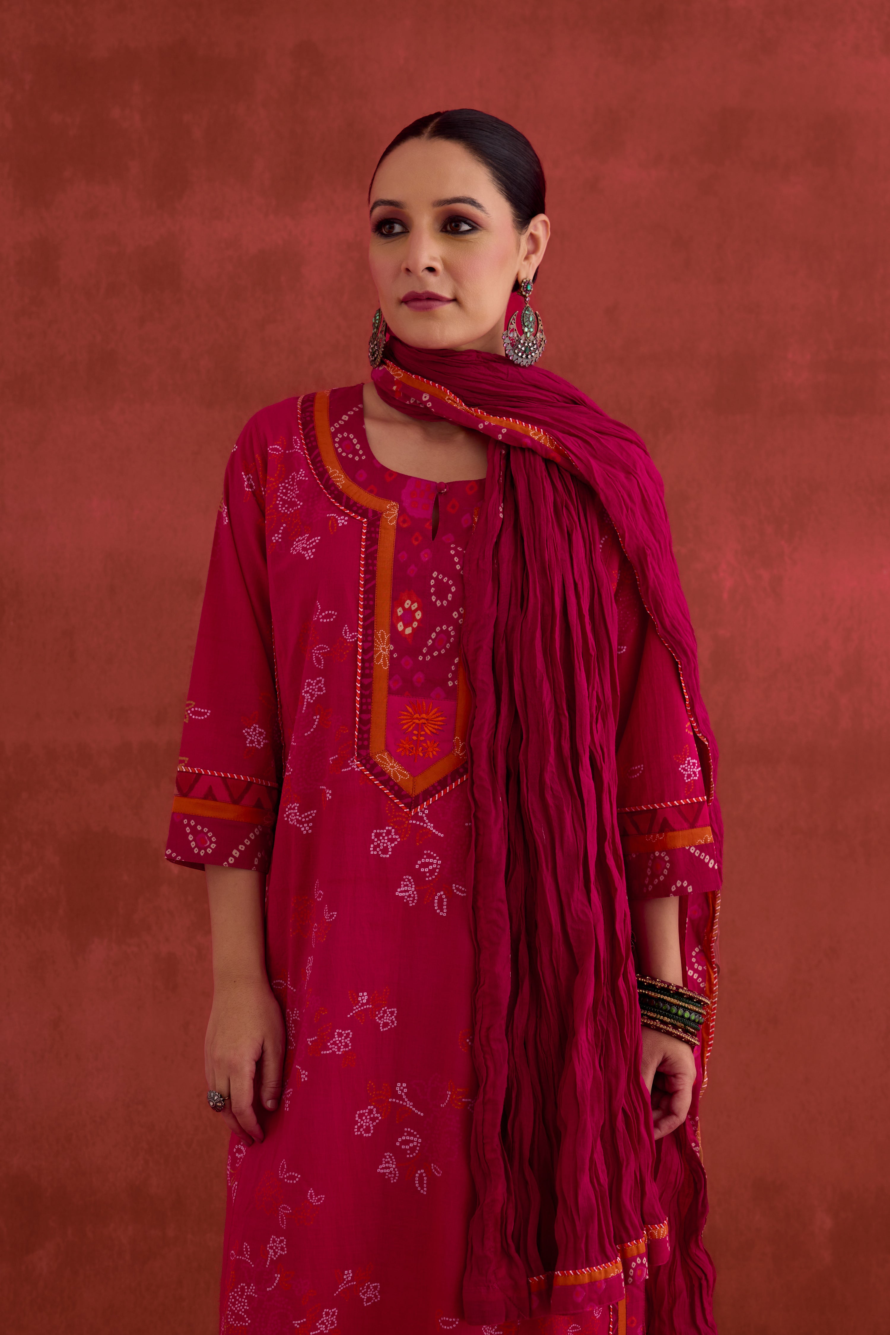 Anu Cotton Printed Kurta Pink (10039604019499)