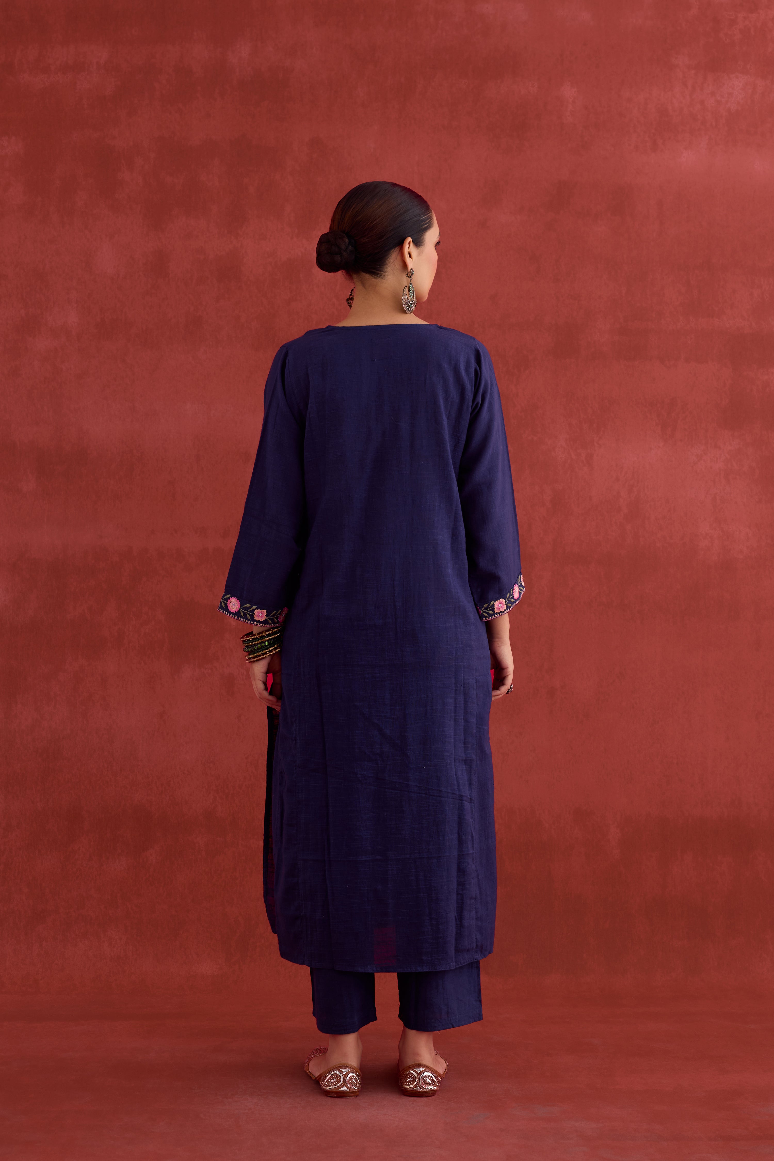 Tulsi Embroidered Kurta Dark Blue (10039951622443)