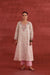 Elena Embroidered Linen Printed Kurta Powder Green Pink (10039790731563)
