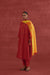 Ramya Embroidered Cotton Slub Kurta Red (10049206944043)