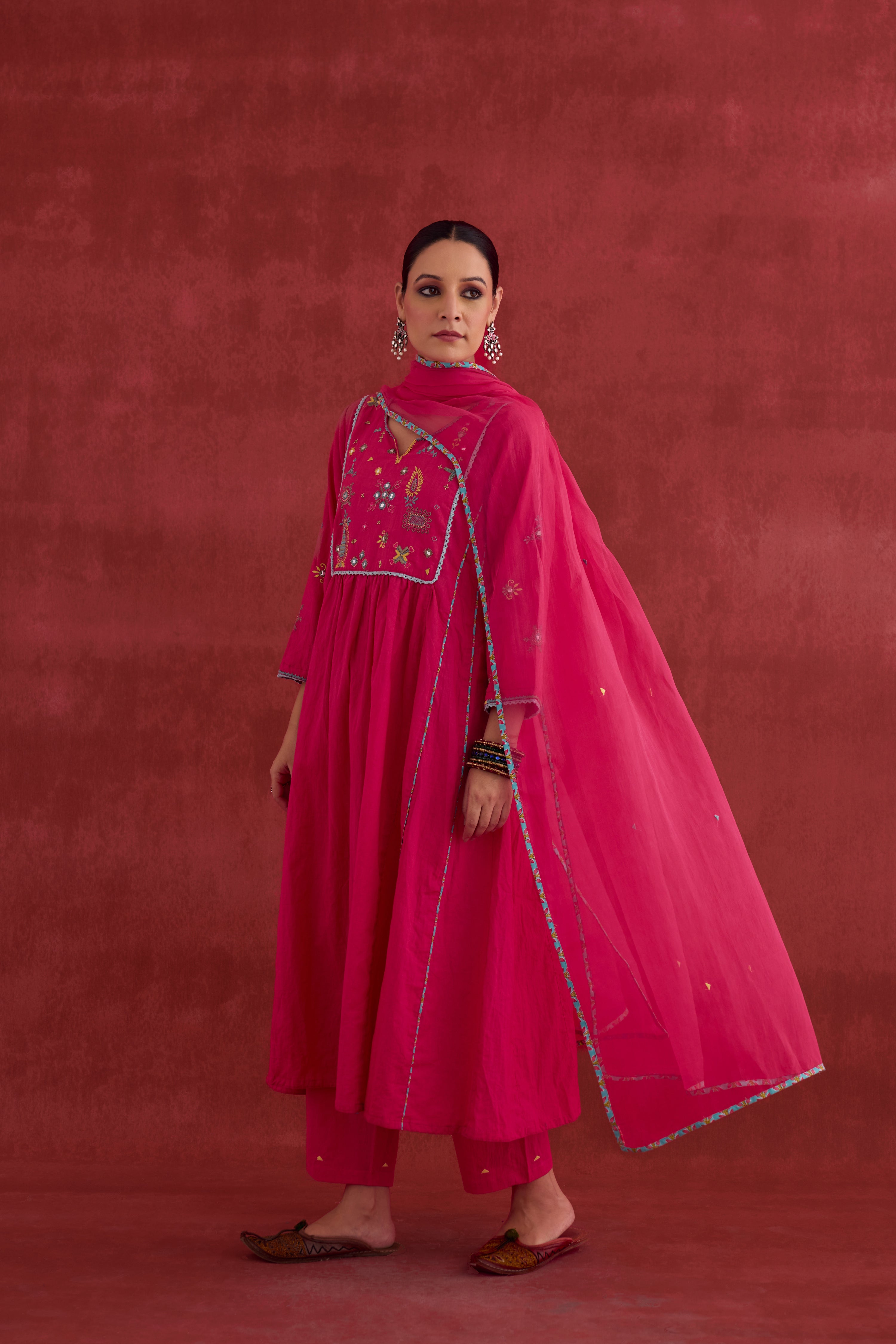 Dreamy Dupatta Hot Pink (10040122442027)
