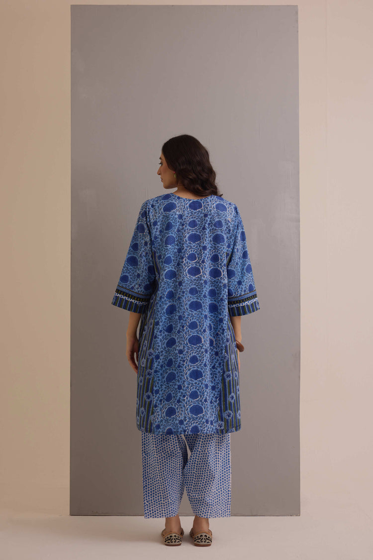 Lavanya Cotton Printed Co-ord Set Blue