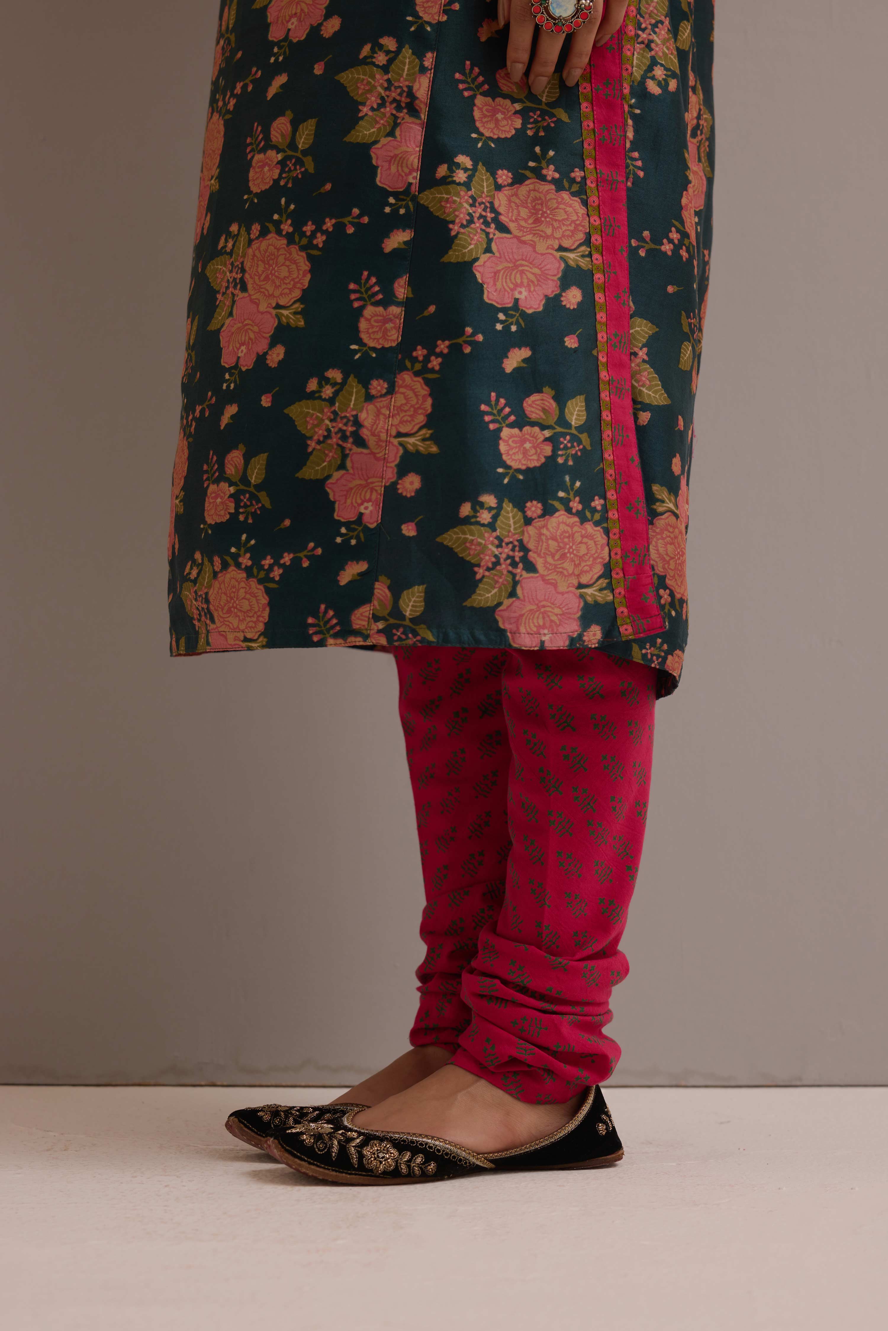 Traditional Cotton Printed Bottom Pink