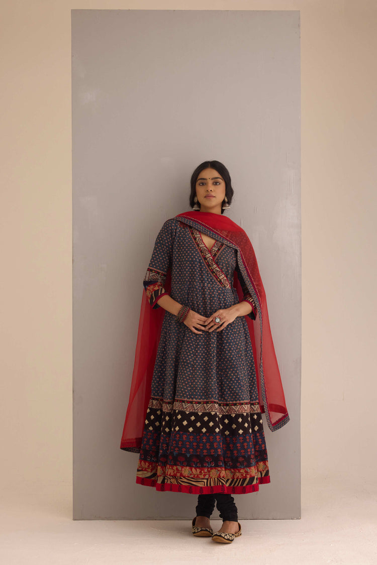 Medh Treated Chiffon Dupatta  Red