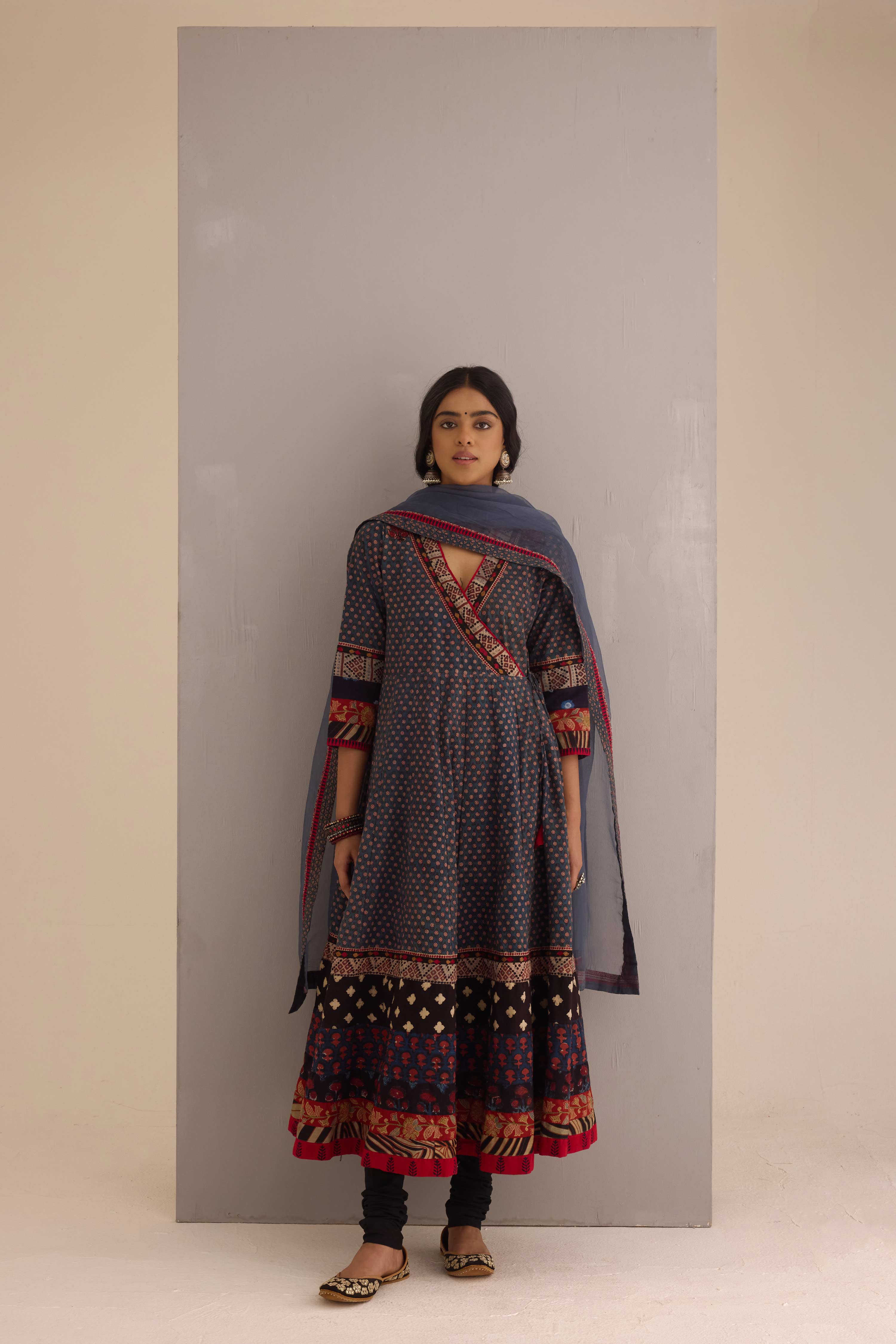 Medh Treated Chiffon Dupatta Blue