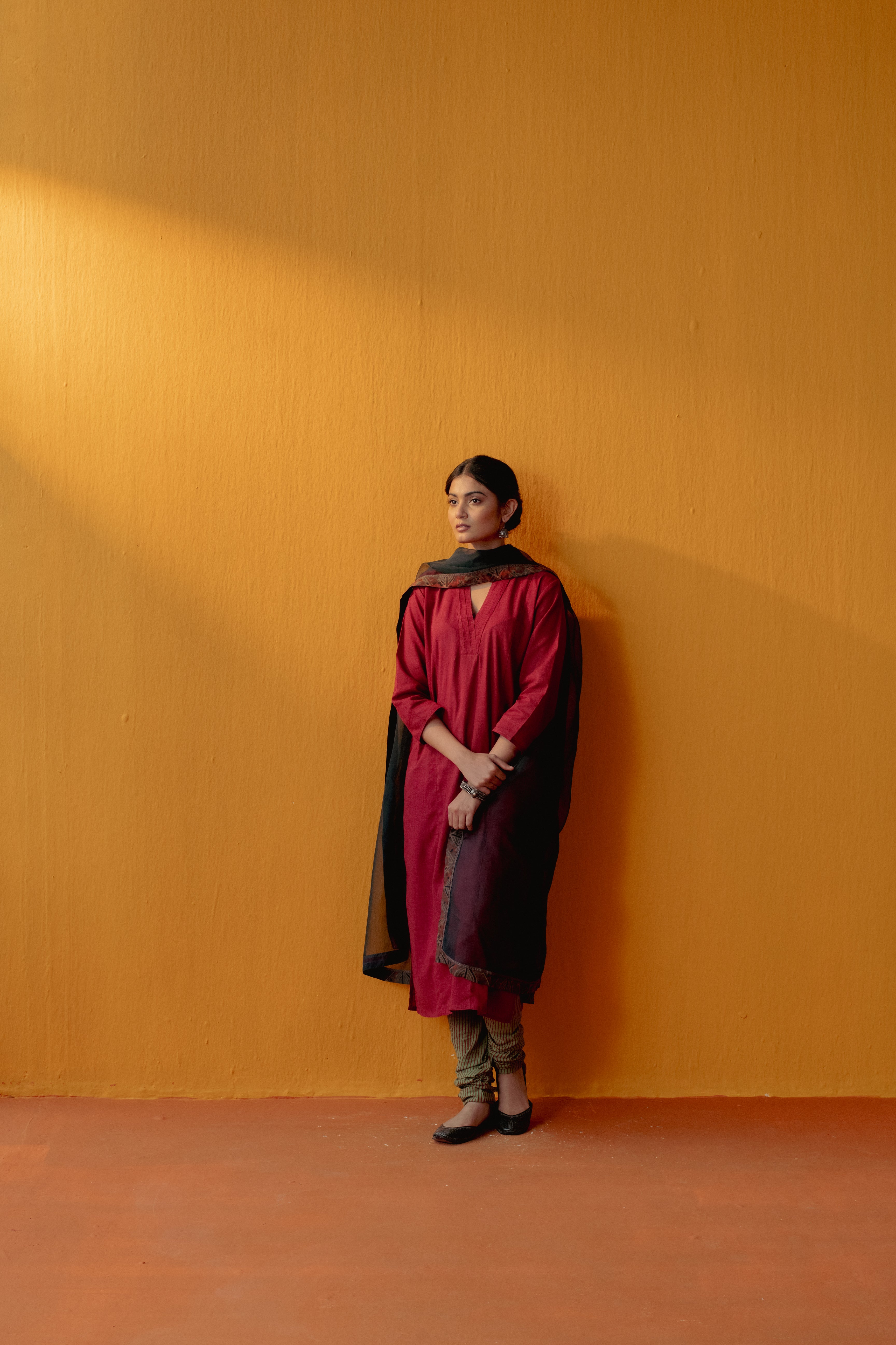 Adani Kurta Maroon (8957454254379)