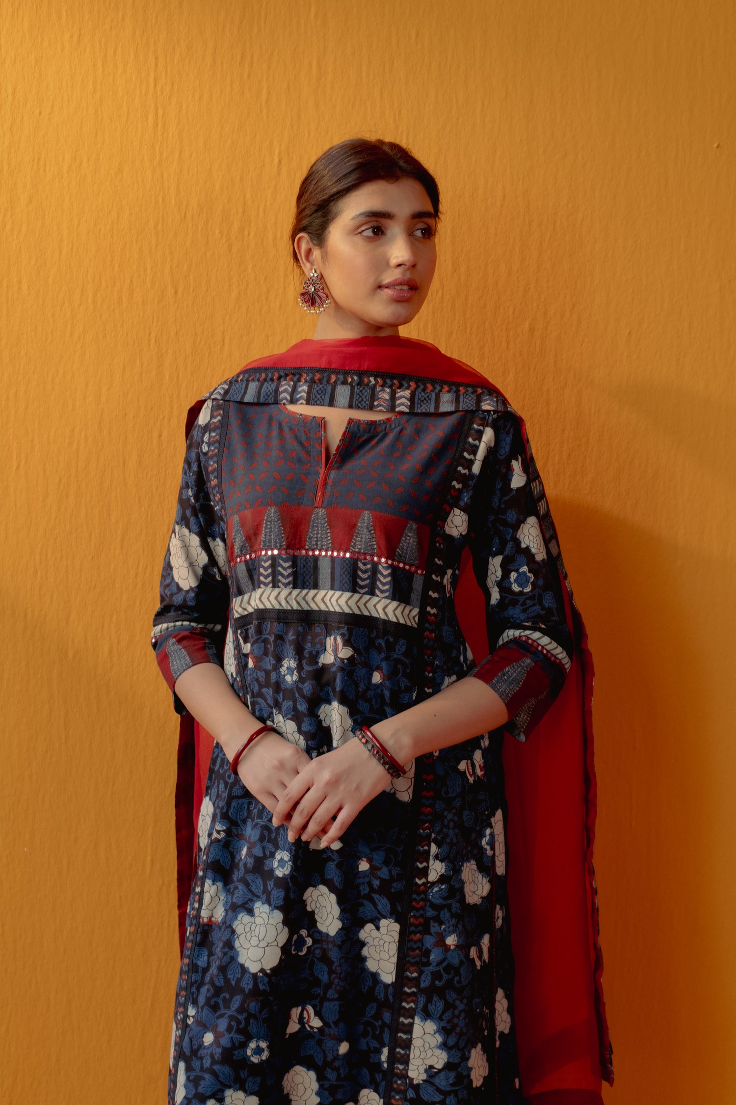 Rozana Chiffon Dupatta Red (9042452283691)