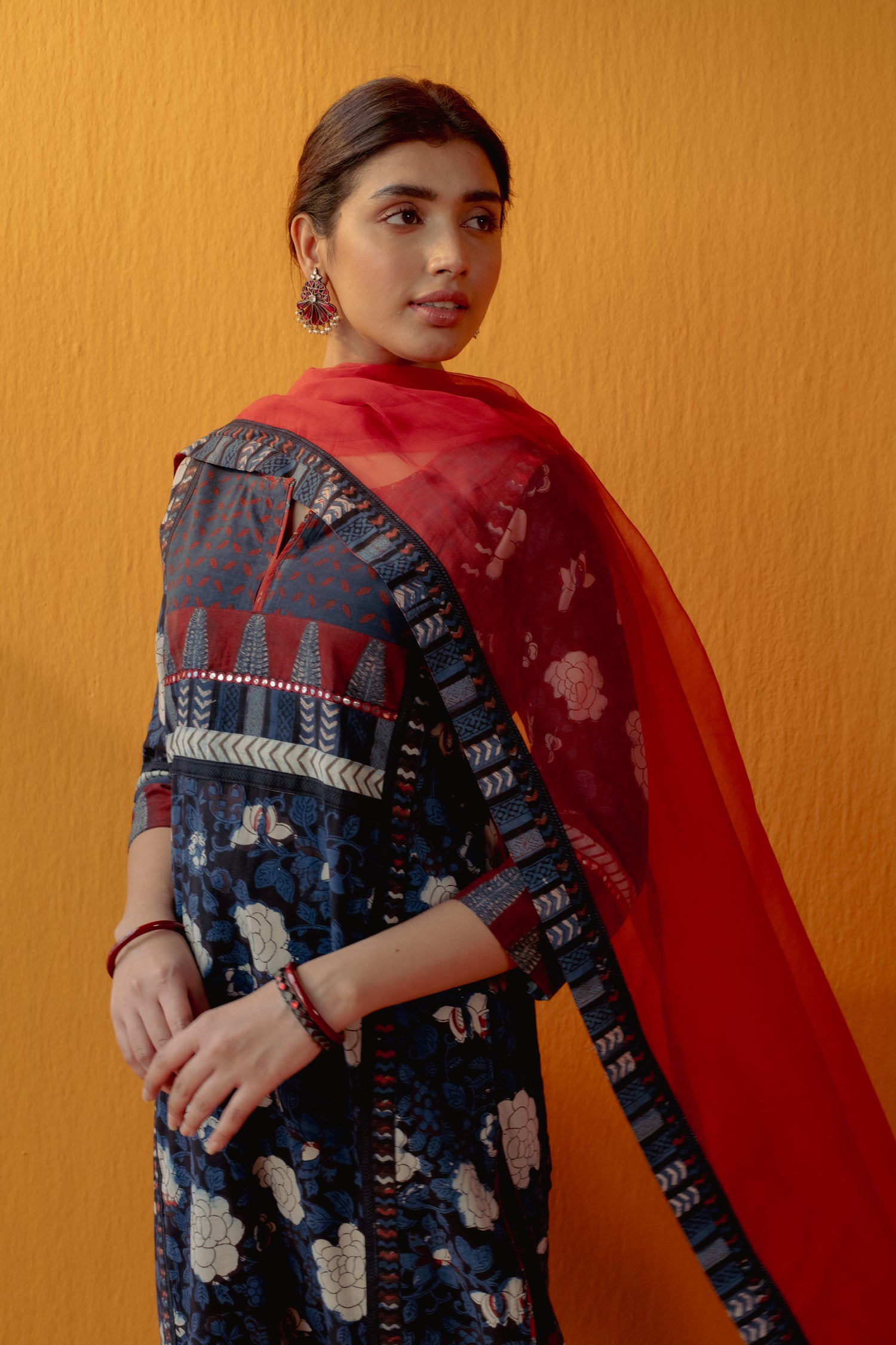 Rozana Chiffon Dupatta Red (9042452283691)