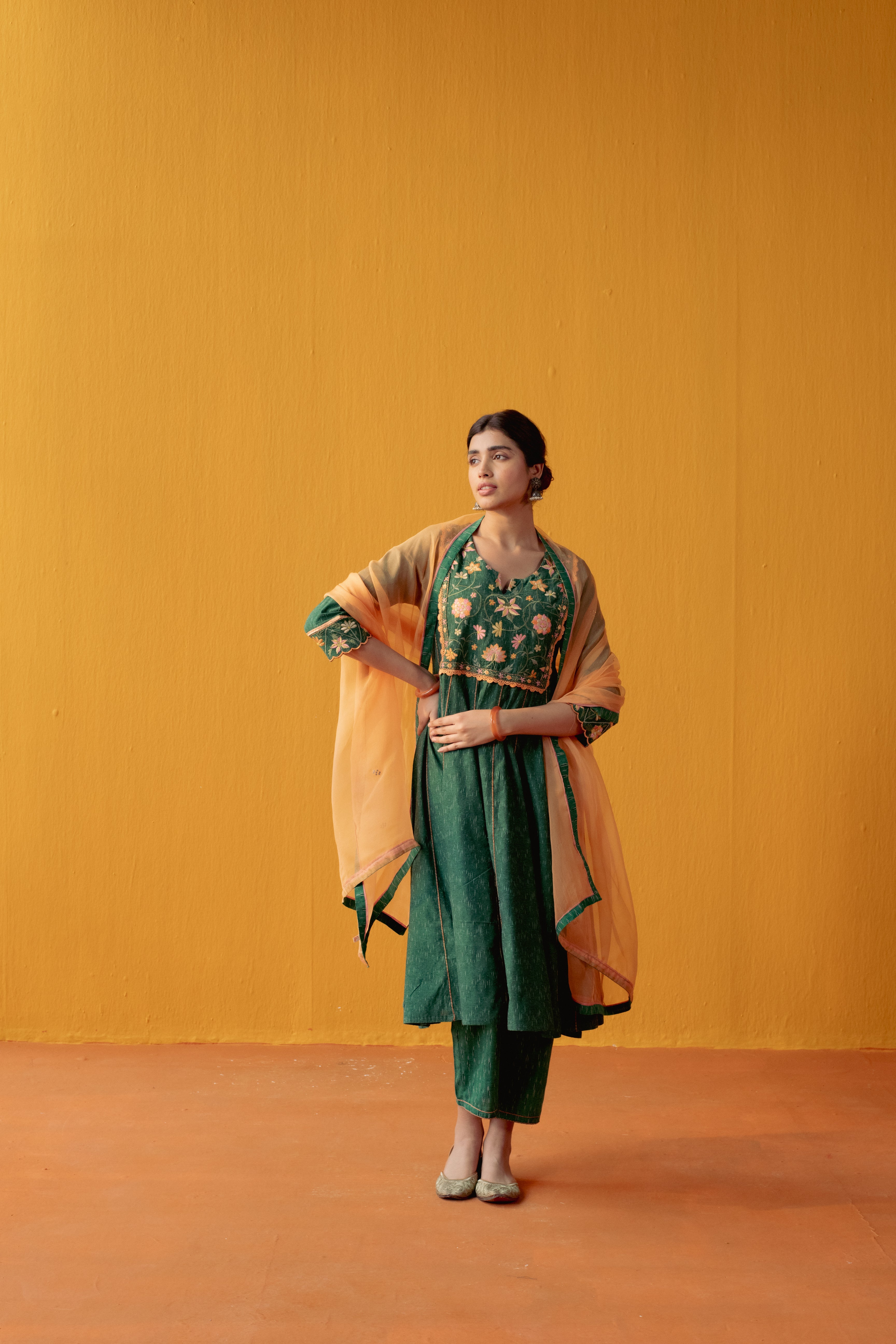 Mehtab Chiffon Dupatta Pale Orange (9042576671019)