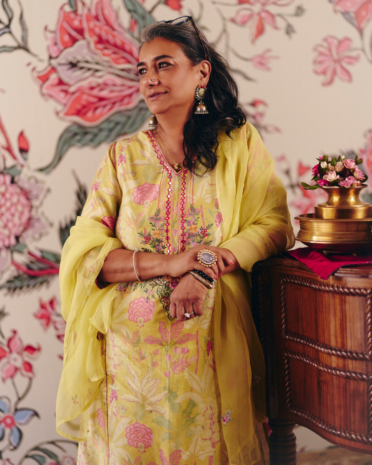 Dienne Kurta Light Yellow Pink (9602426634539)