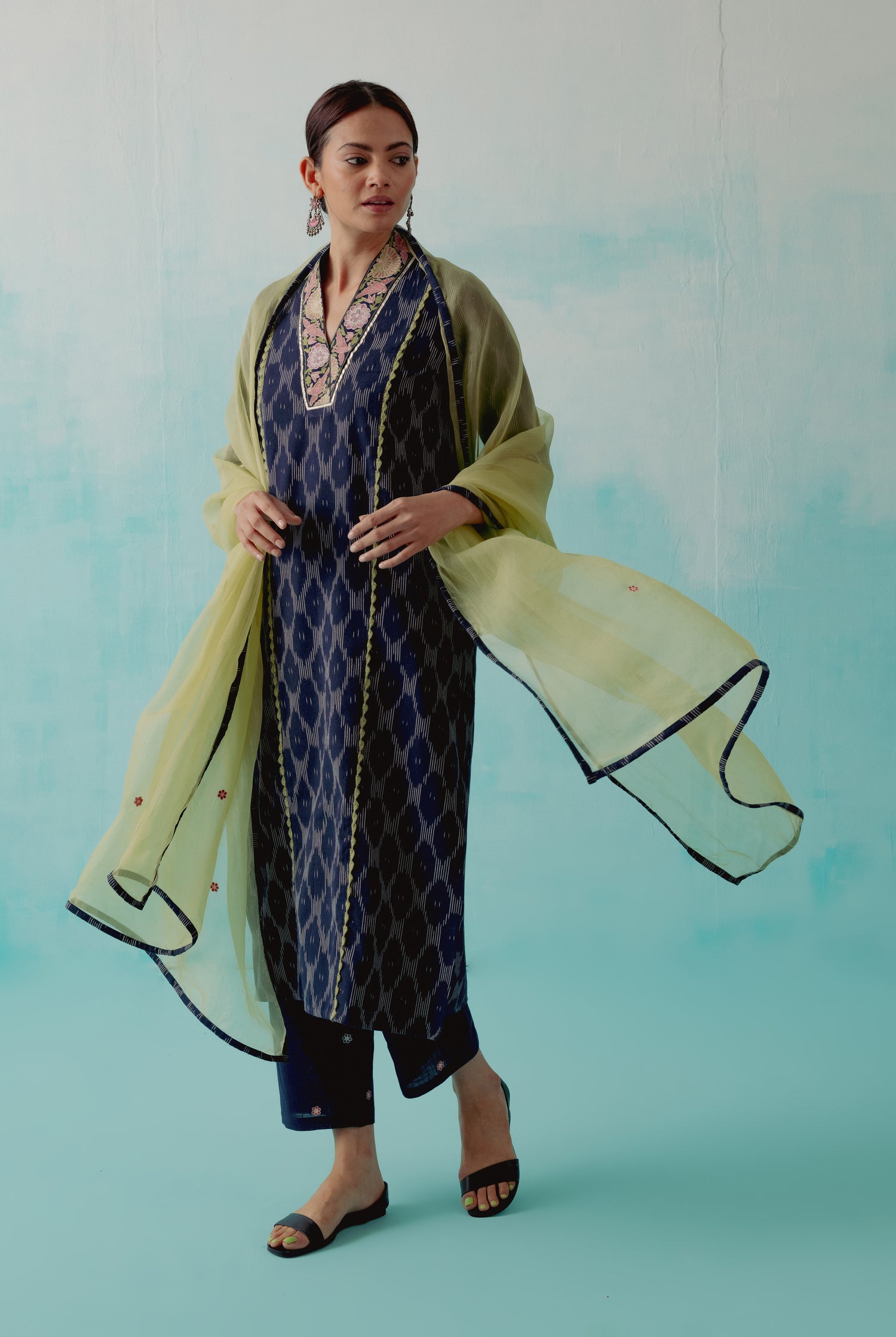 Daisy Kurta Dark Blue (8344689869099)