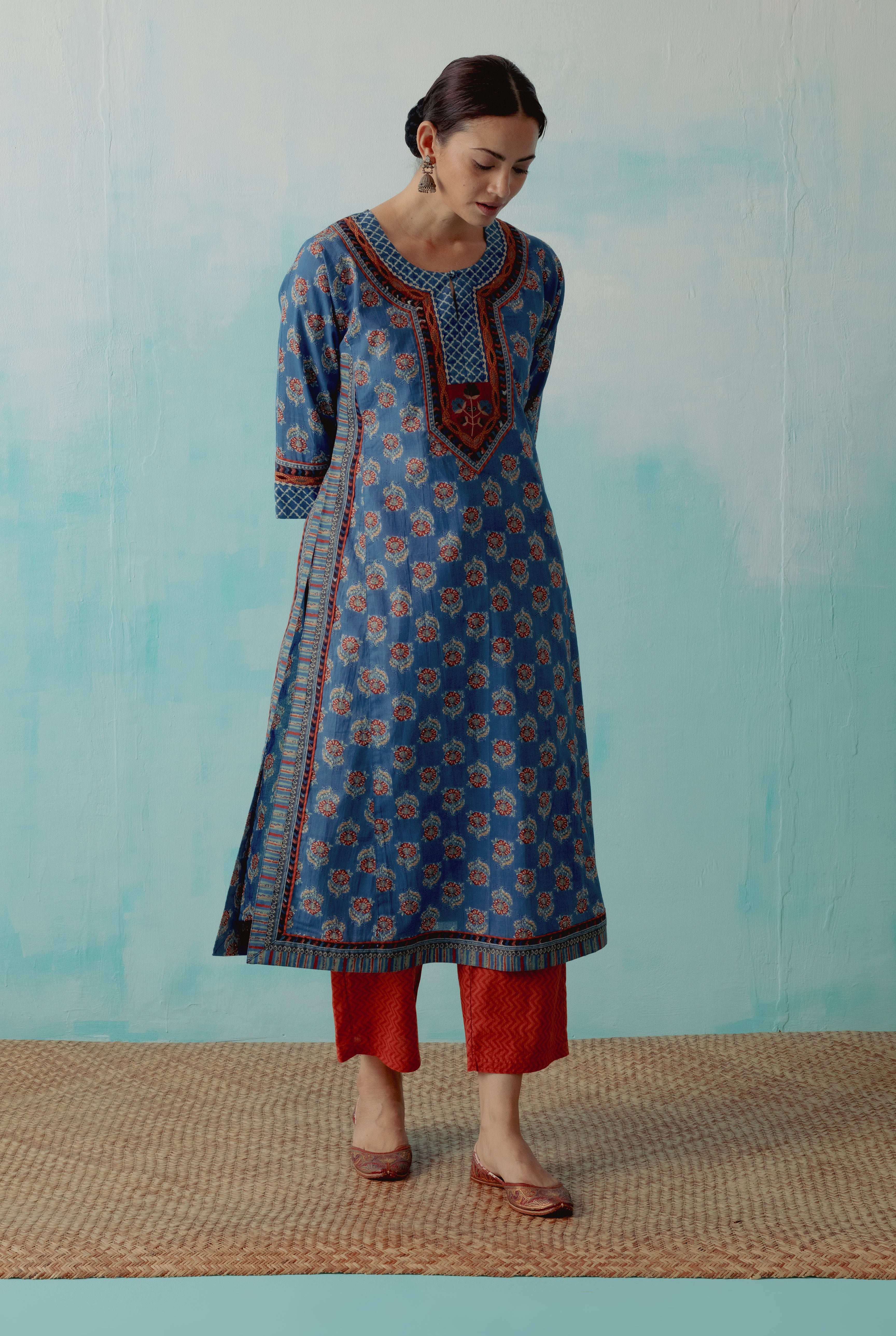 Anu Kurta Blue Orange (8342867542315)
