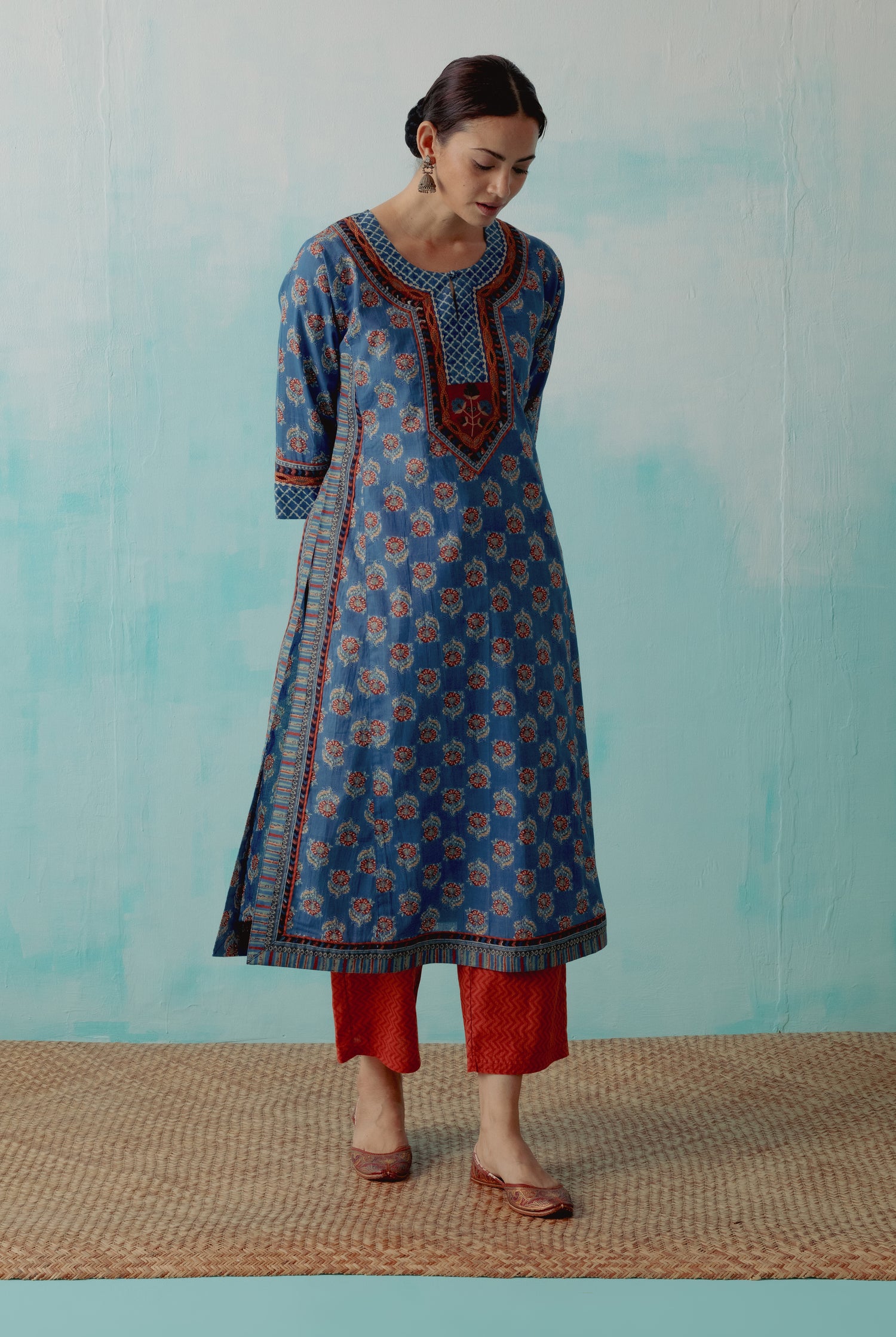 Anu Kurta Blue Orange (8342867542315)