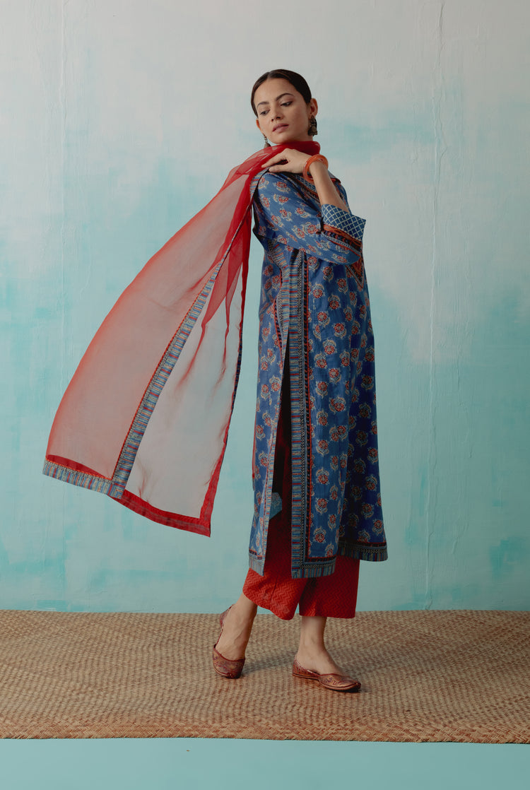 Anu Kurta Blue Orange (8342867542315)