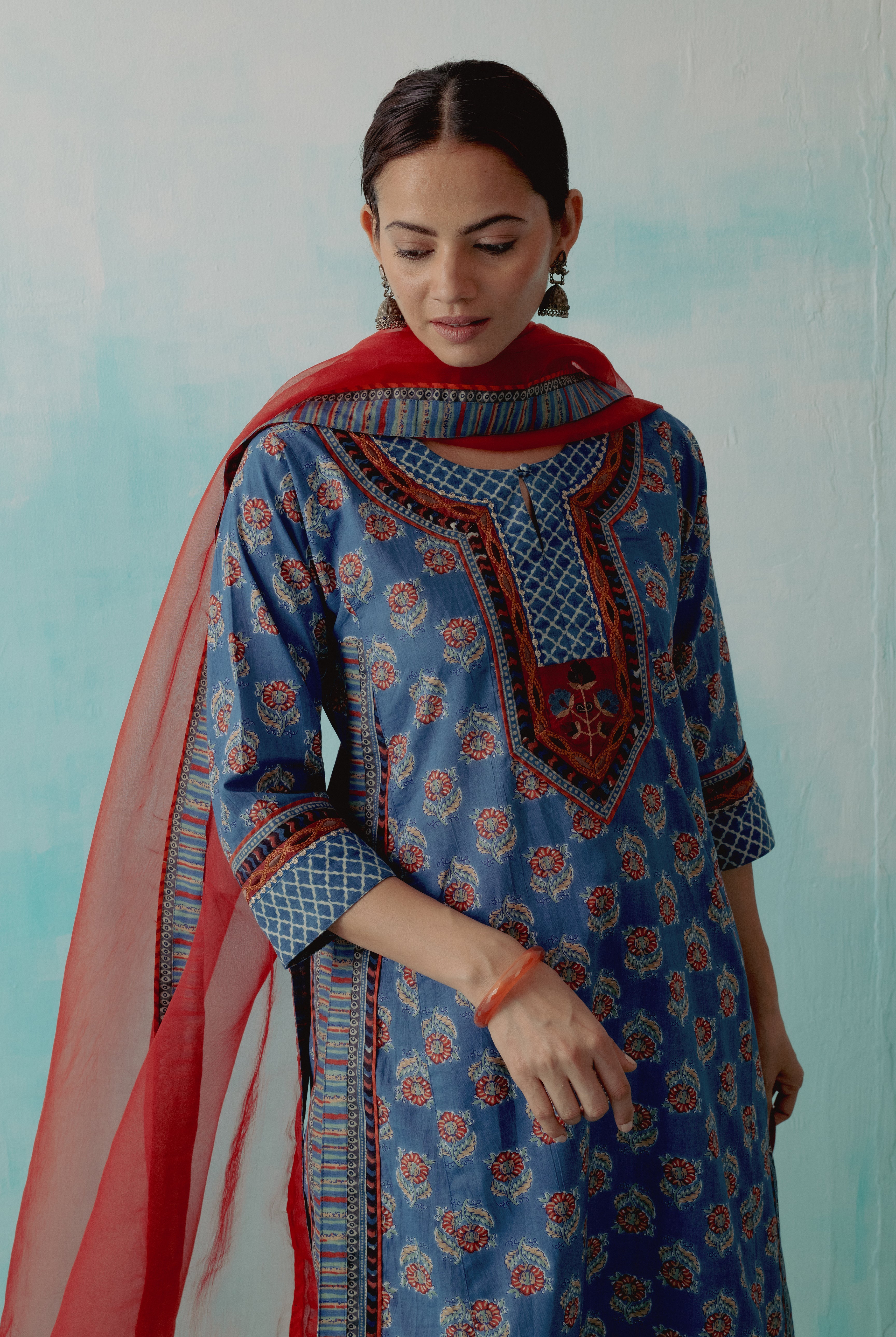 Anu Kurta Blue Orange (8342867542315)