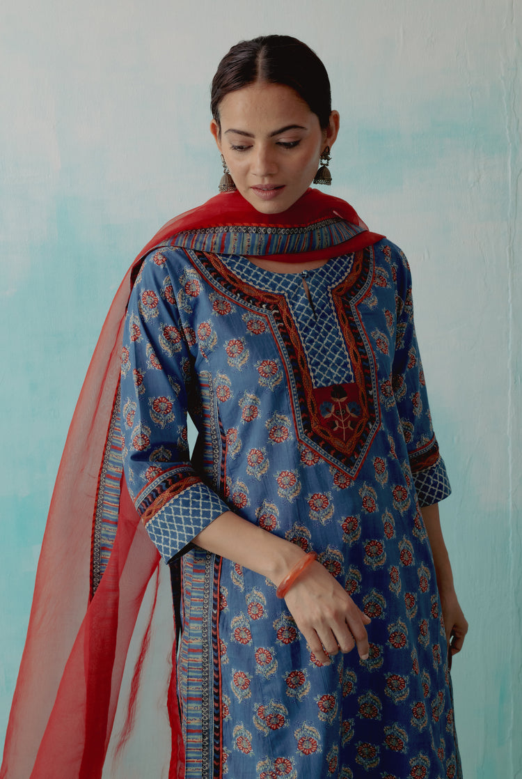 Anu Kurta Blue Orange (8342867542315)