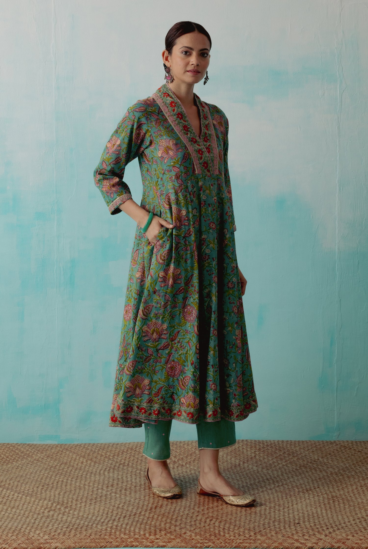 Vintage Kurta Deep Teal (8344683807019)