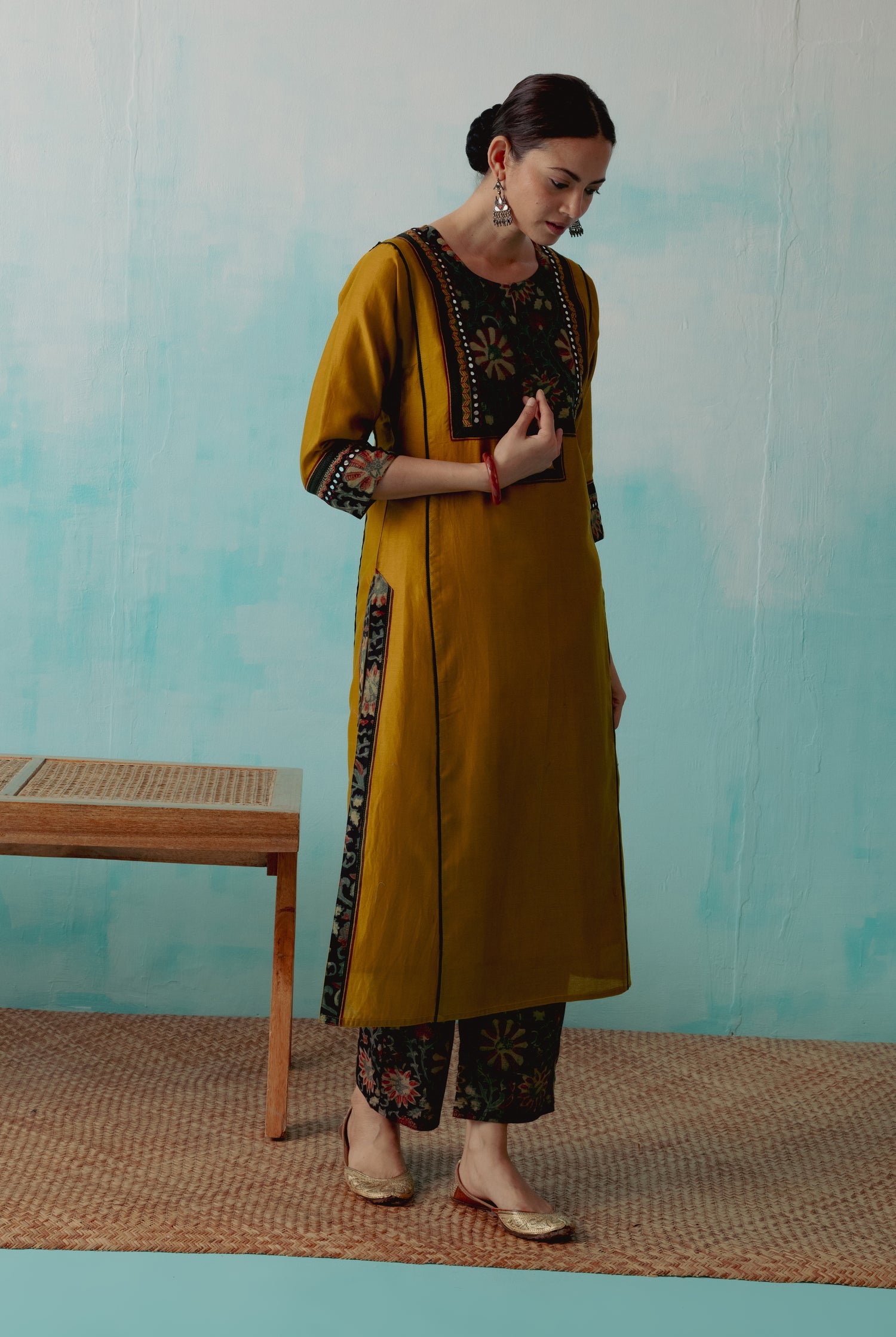 Yoke Kurta Ochre (8342880977195)