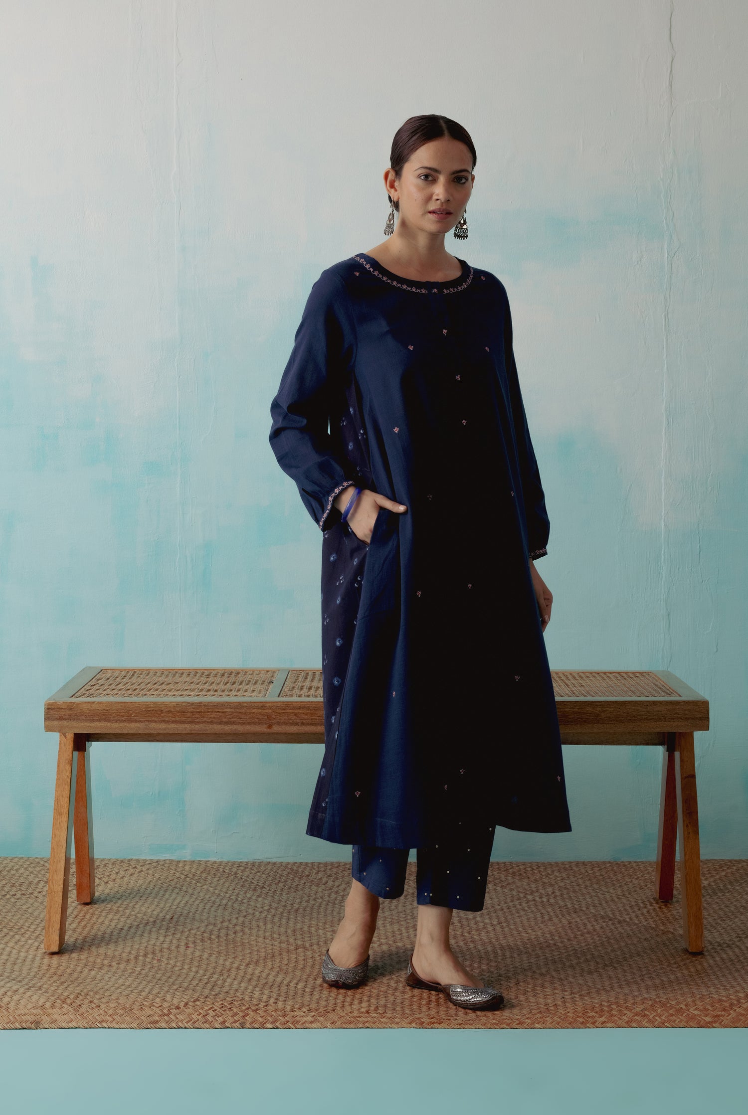 Anaya Kurta Indigo ( Set of 2 ) (8344695177515)