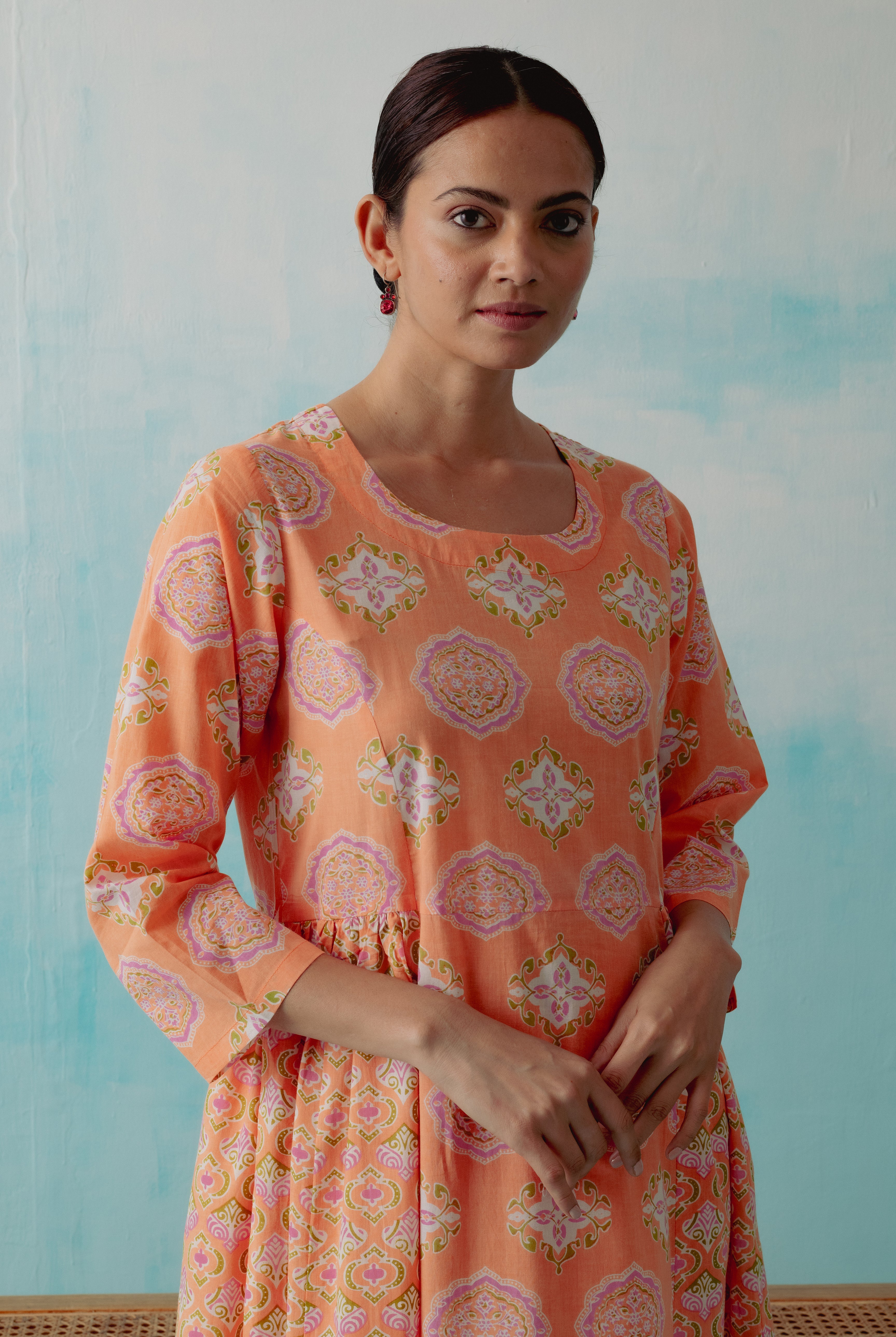 Breezy Kurta Peach ( Set of 2 ) (8344698356011)