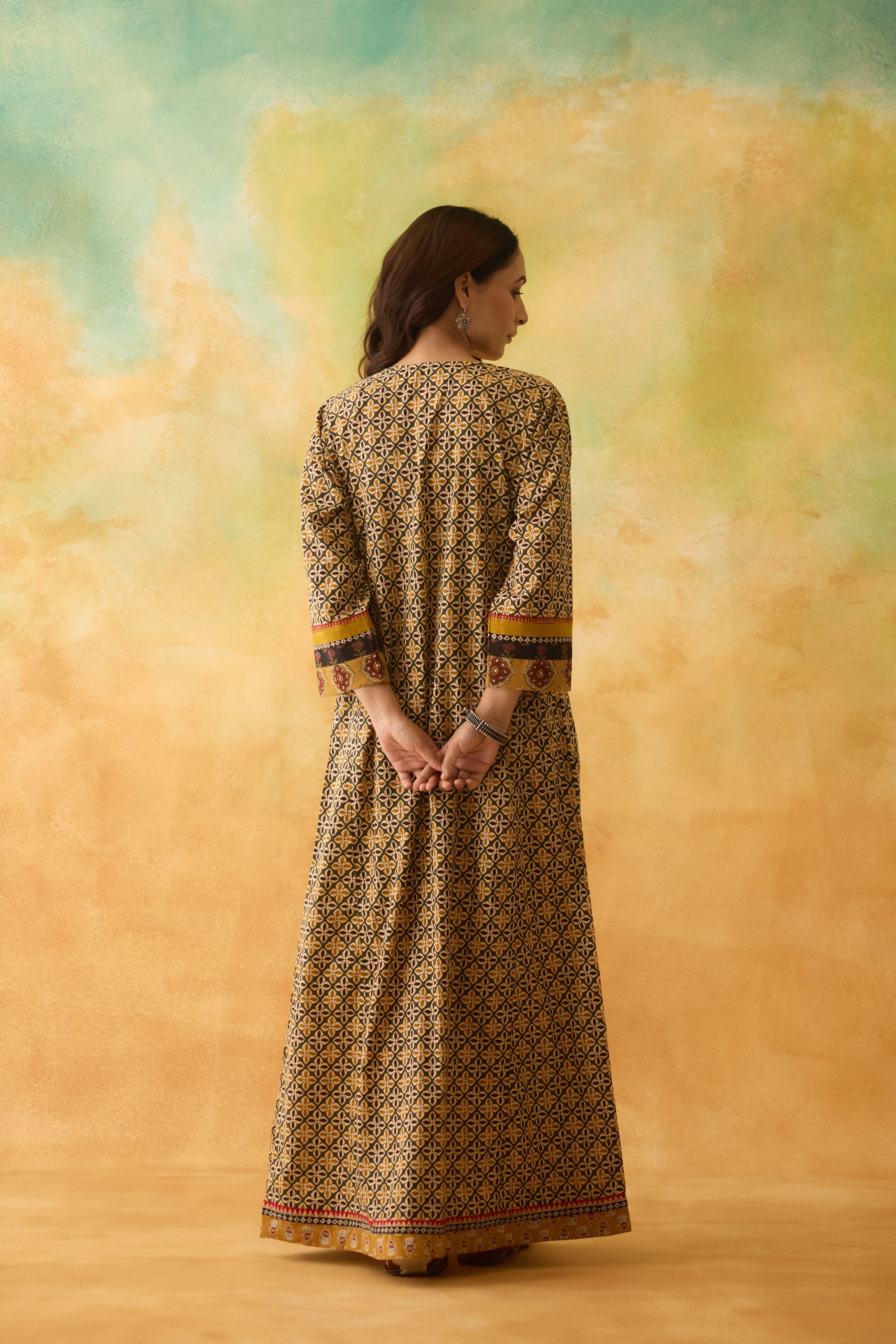 Rozana Caftan Green Mustard (10003817627947)
