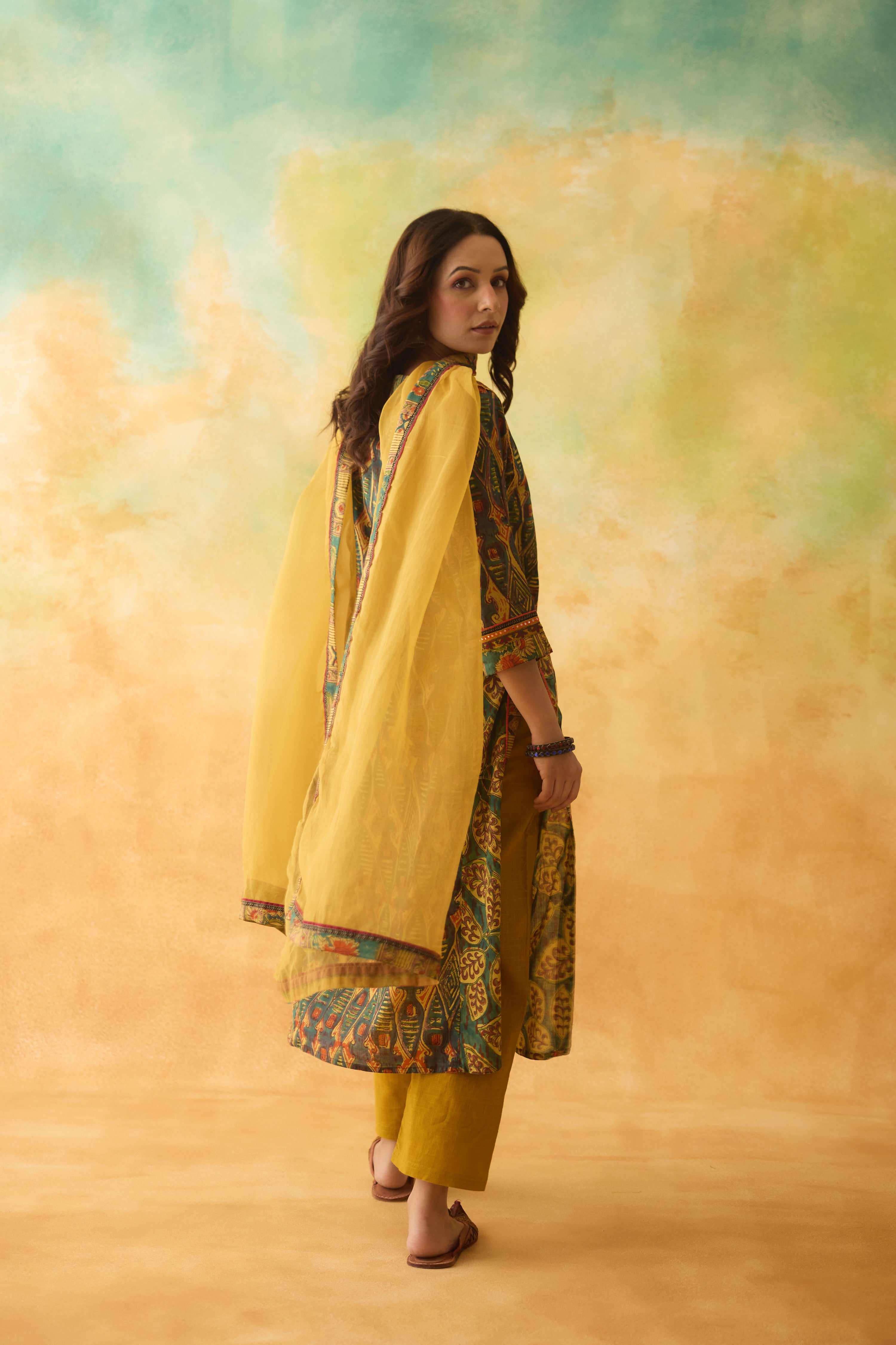 Medh Dupatta Mustard (10004628078891)