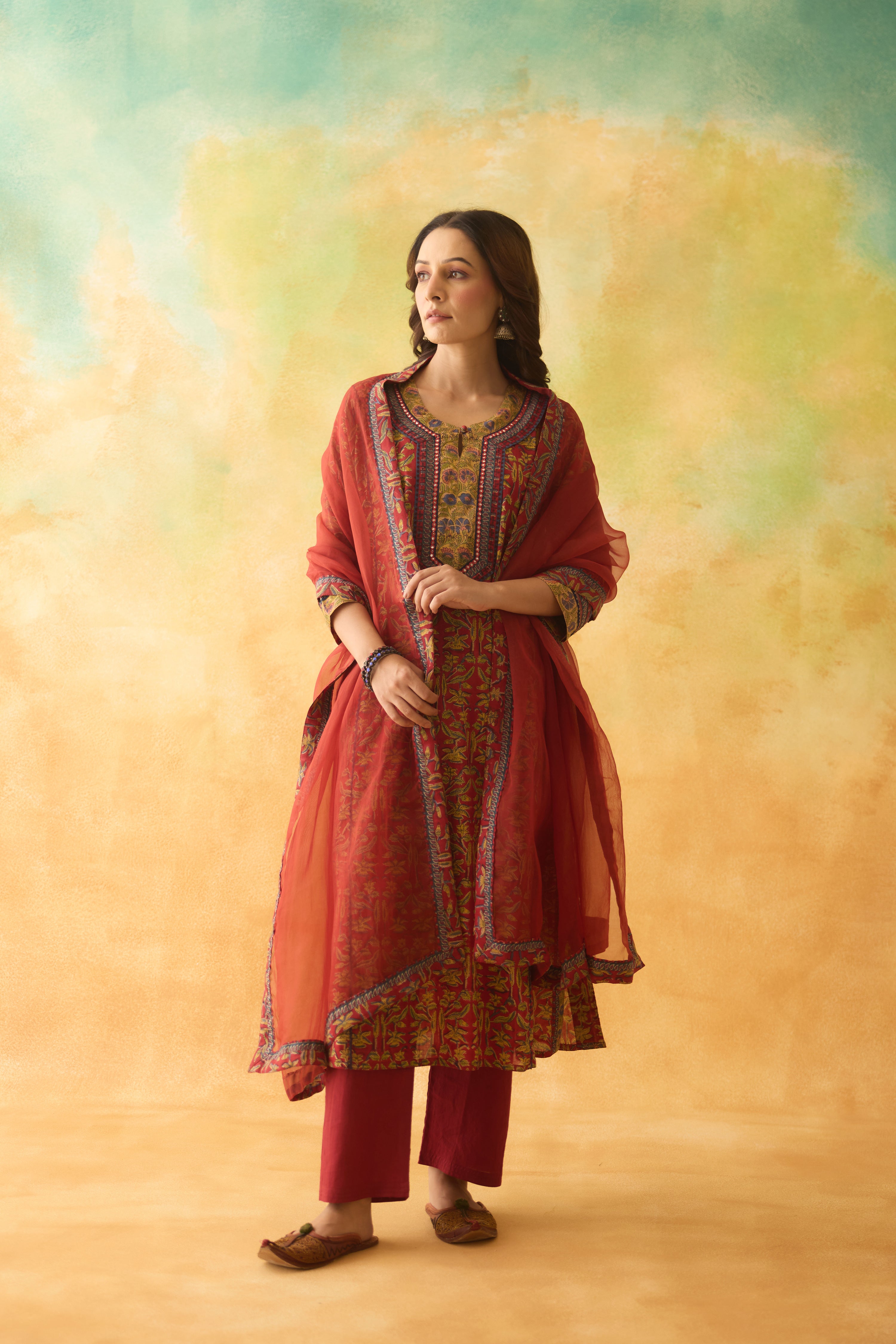 Medh Dupatta Red (10009769541931)