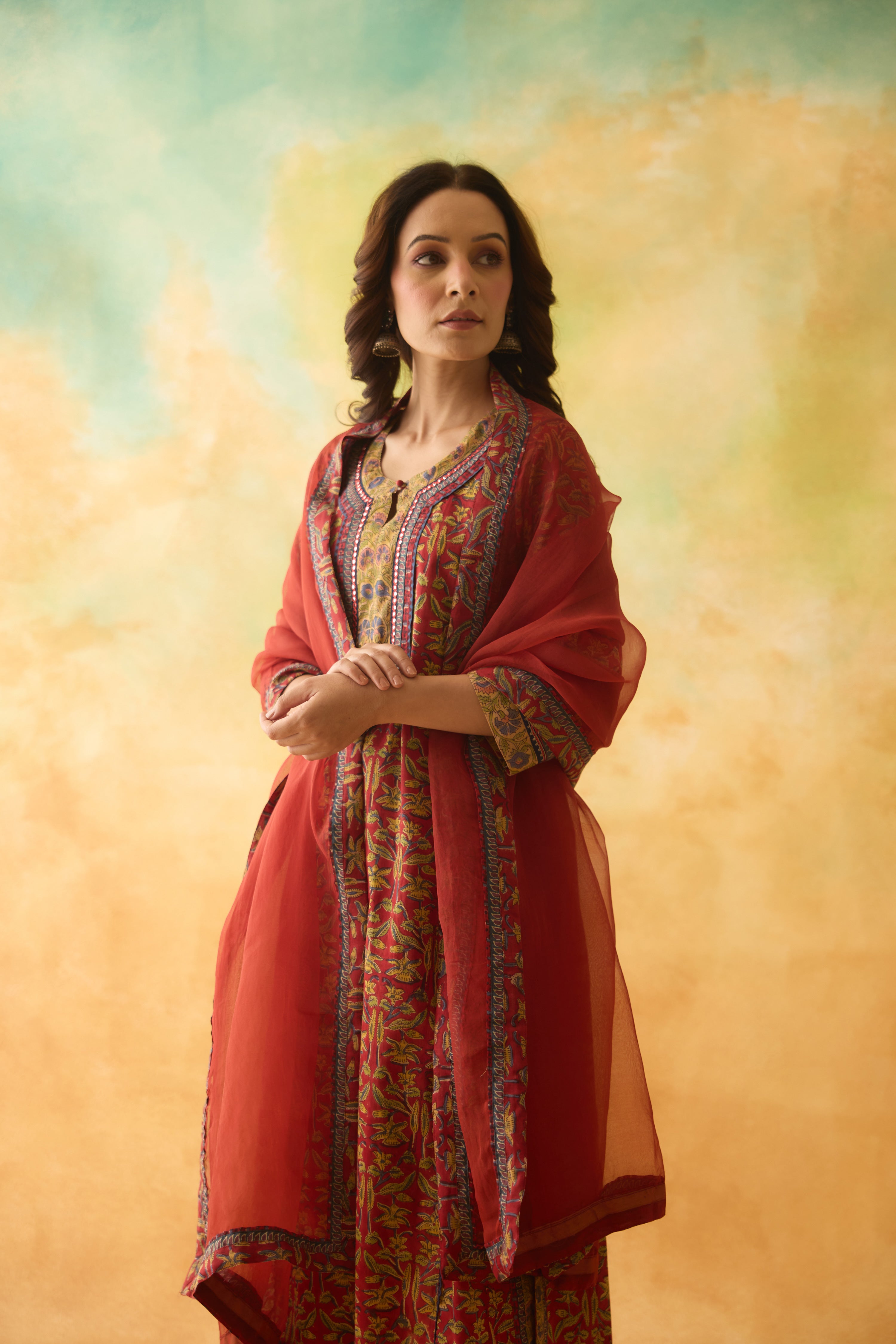 Medh Dupatta Red (10009769541931)