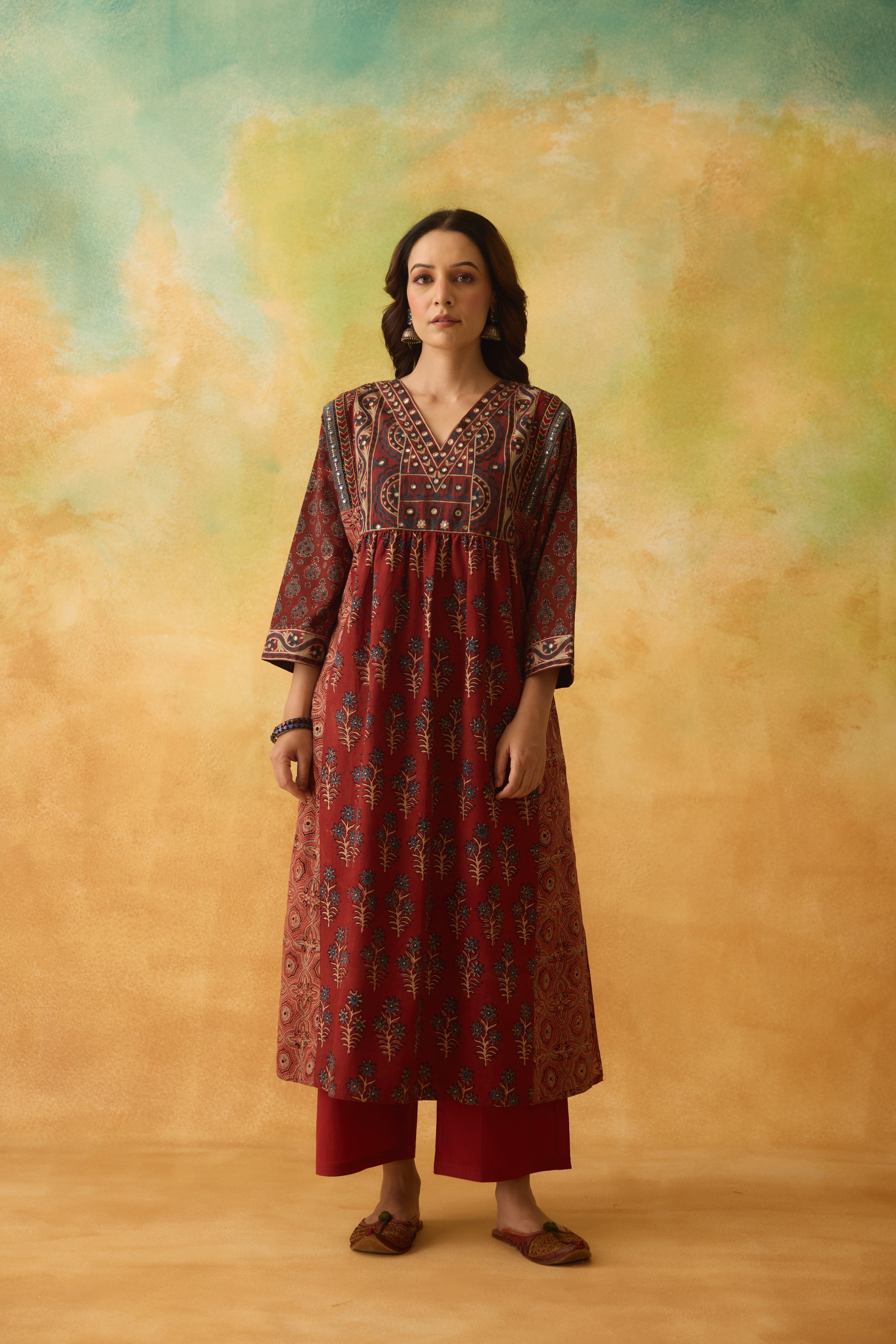 Meera Pant Maroon (10002431246635)