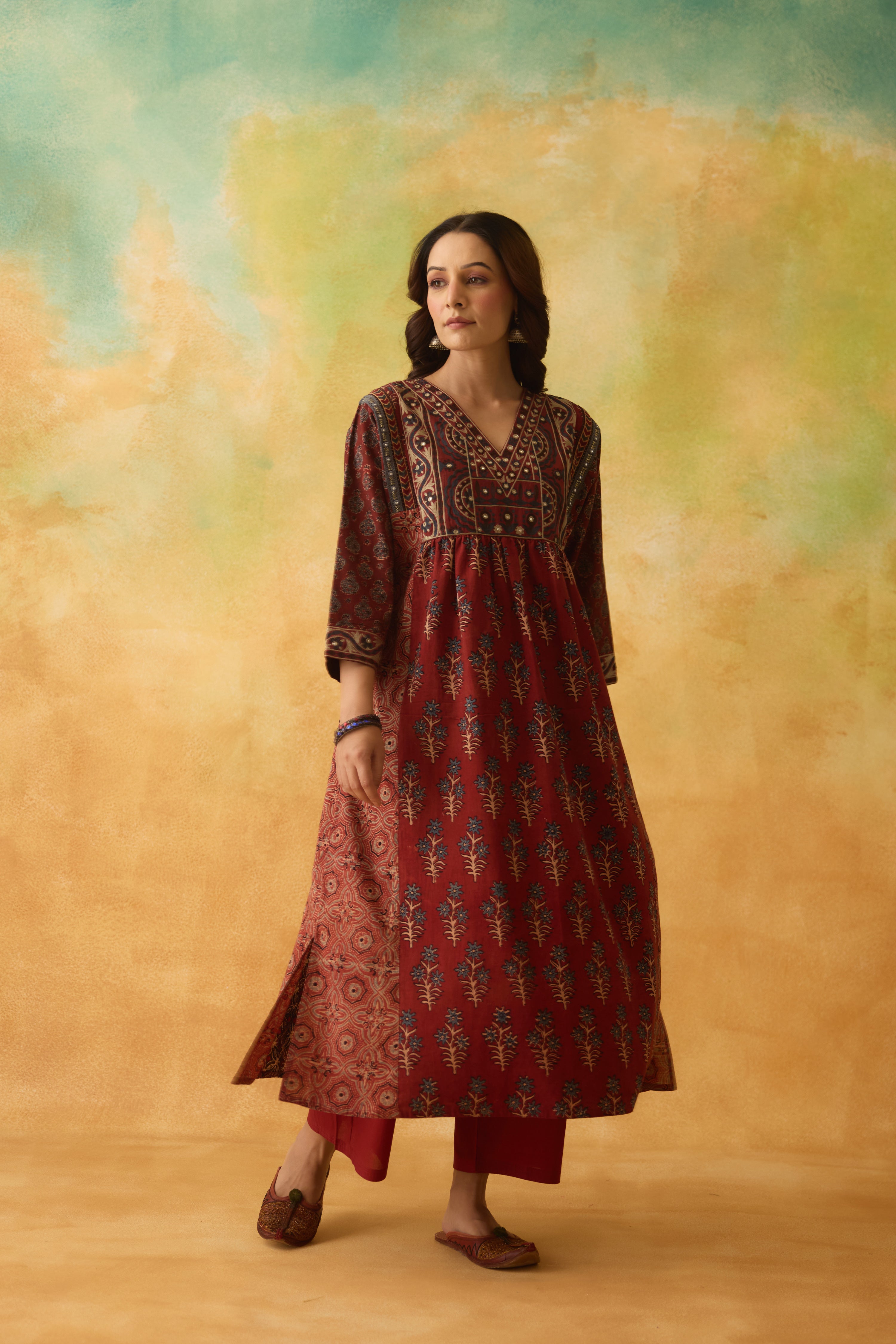 Meera Pant Maroon (10002431246635)