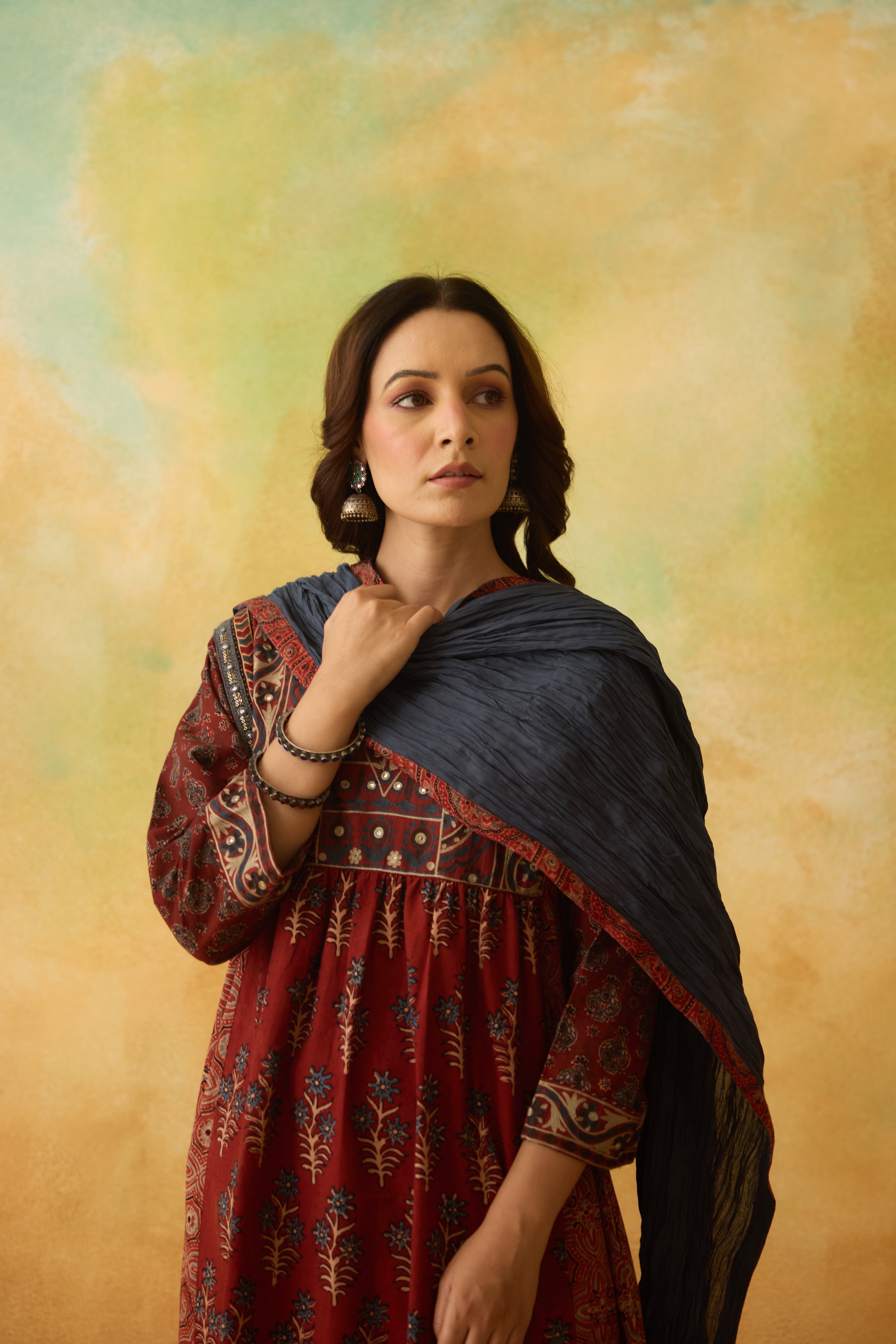 Meera Dupatta Maroon (10002504646955)