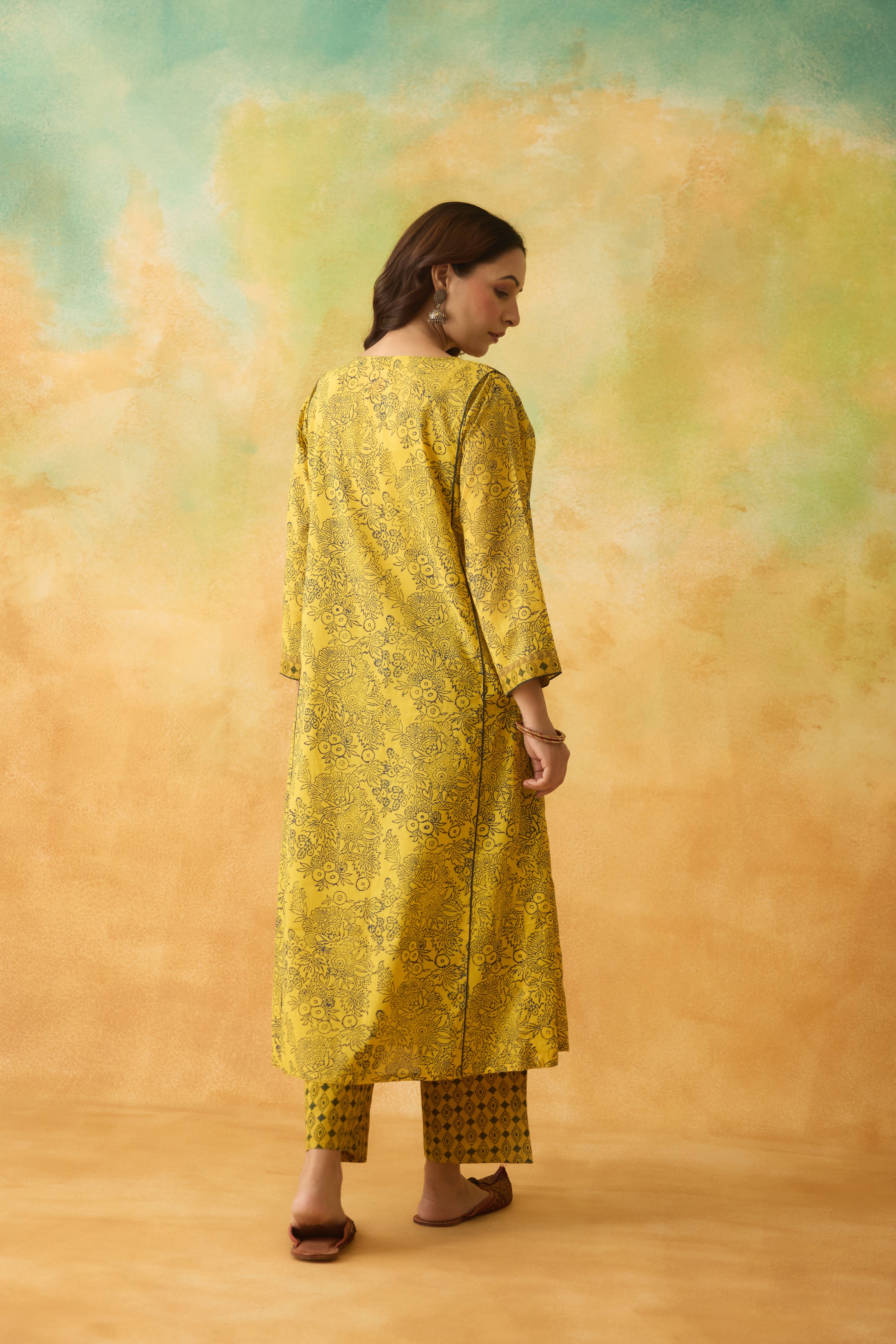 Tulsi Kurta Yellow Green (10003064357163)