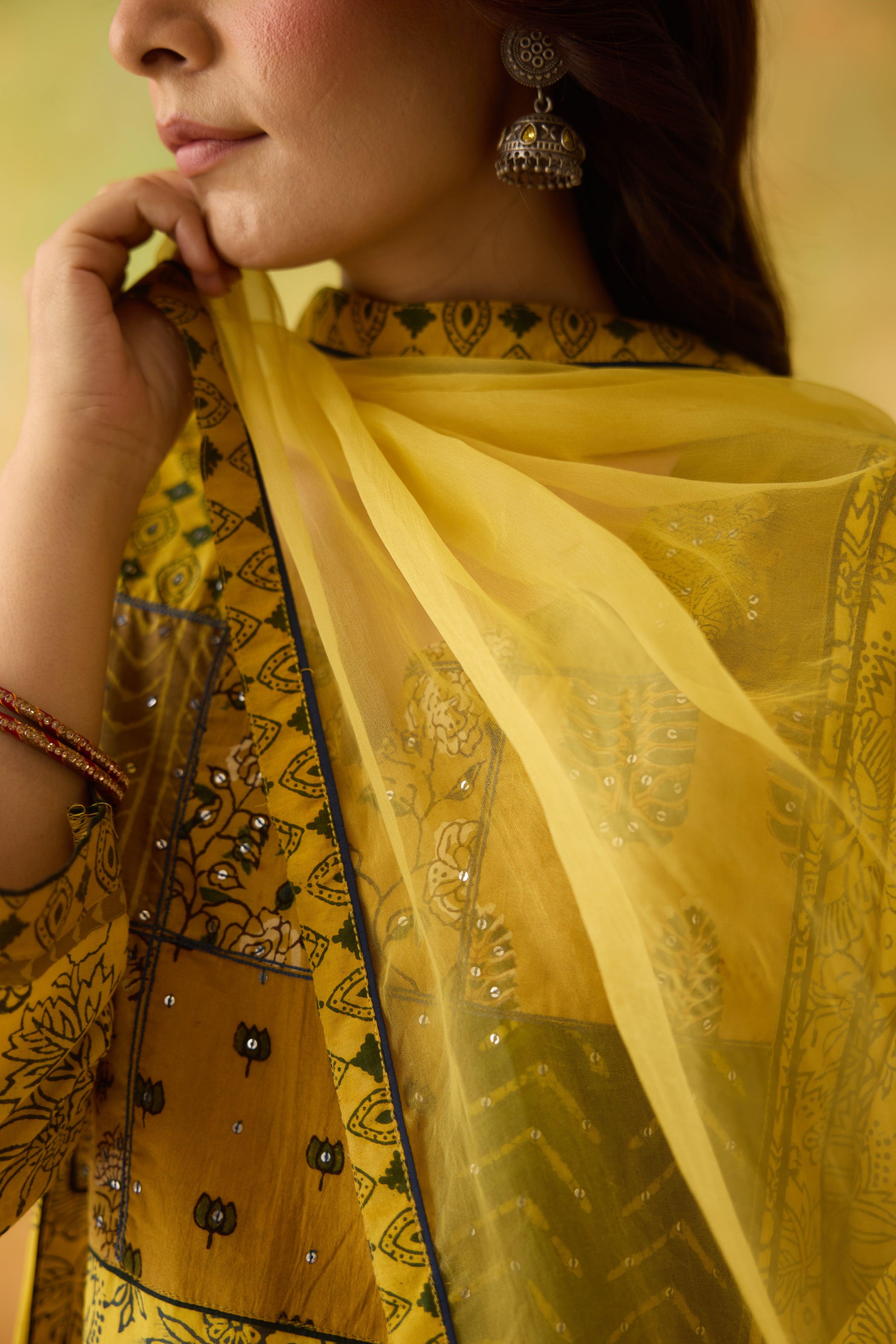 Tulsi Dupatta Yellow (10003078676779)